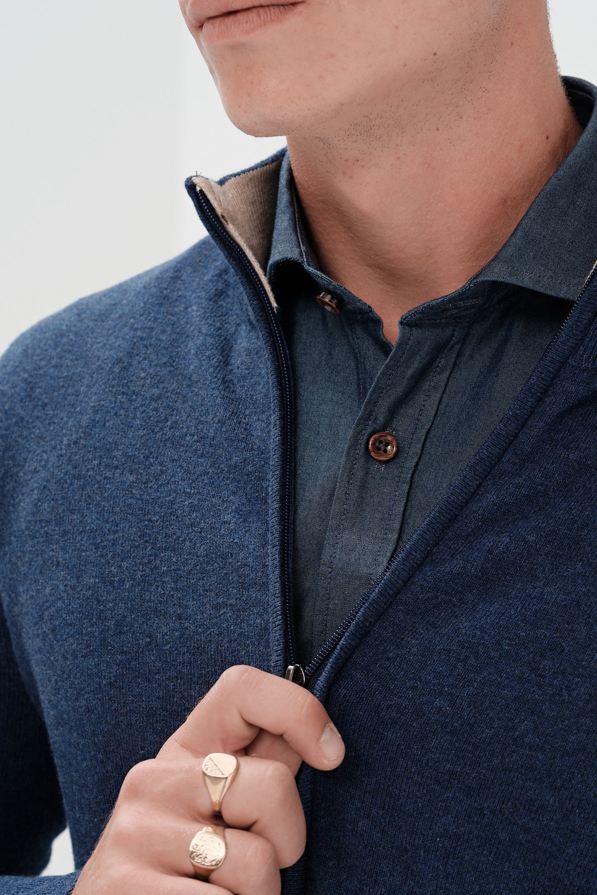 ΑΝΔΡΙΚΗ ΤΖΙΝ ΖΑΚΕΤΑ CARDIGAN PORTOBELLO'S REGULAR FIT