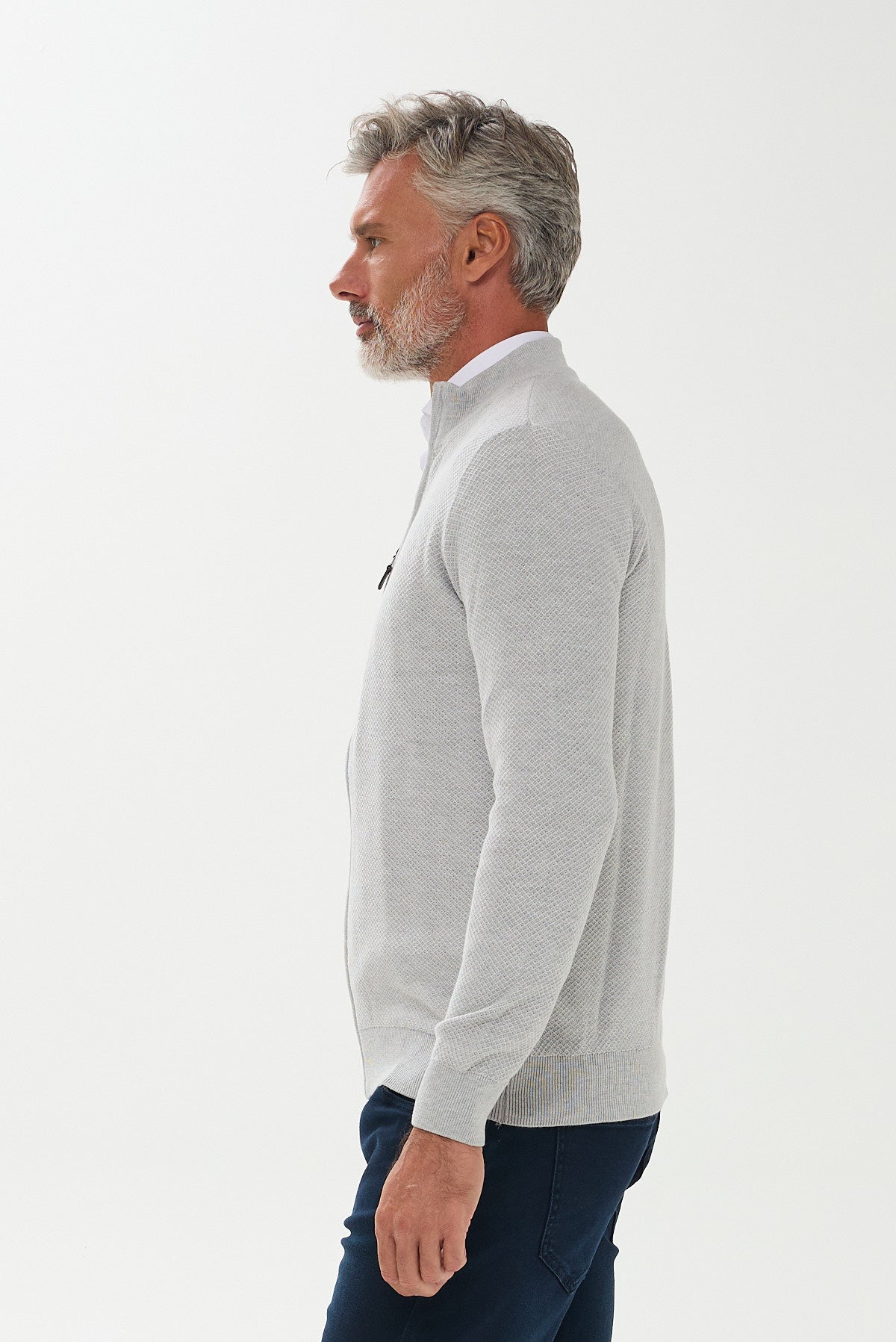ΑΝΔΡΙΚΗ ΖΑΚΕΤΑ CARDIGAN PORTOBELLO'S ΣΕ ΓΚΡΙ ΑΝΟΙΧΤΟ ΧΡΩΜΑ REGULAR FIT