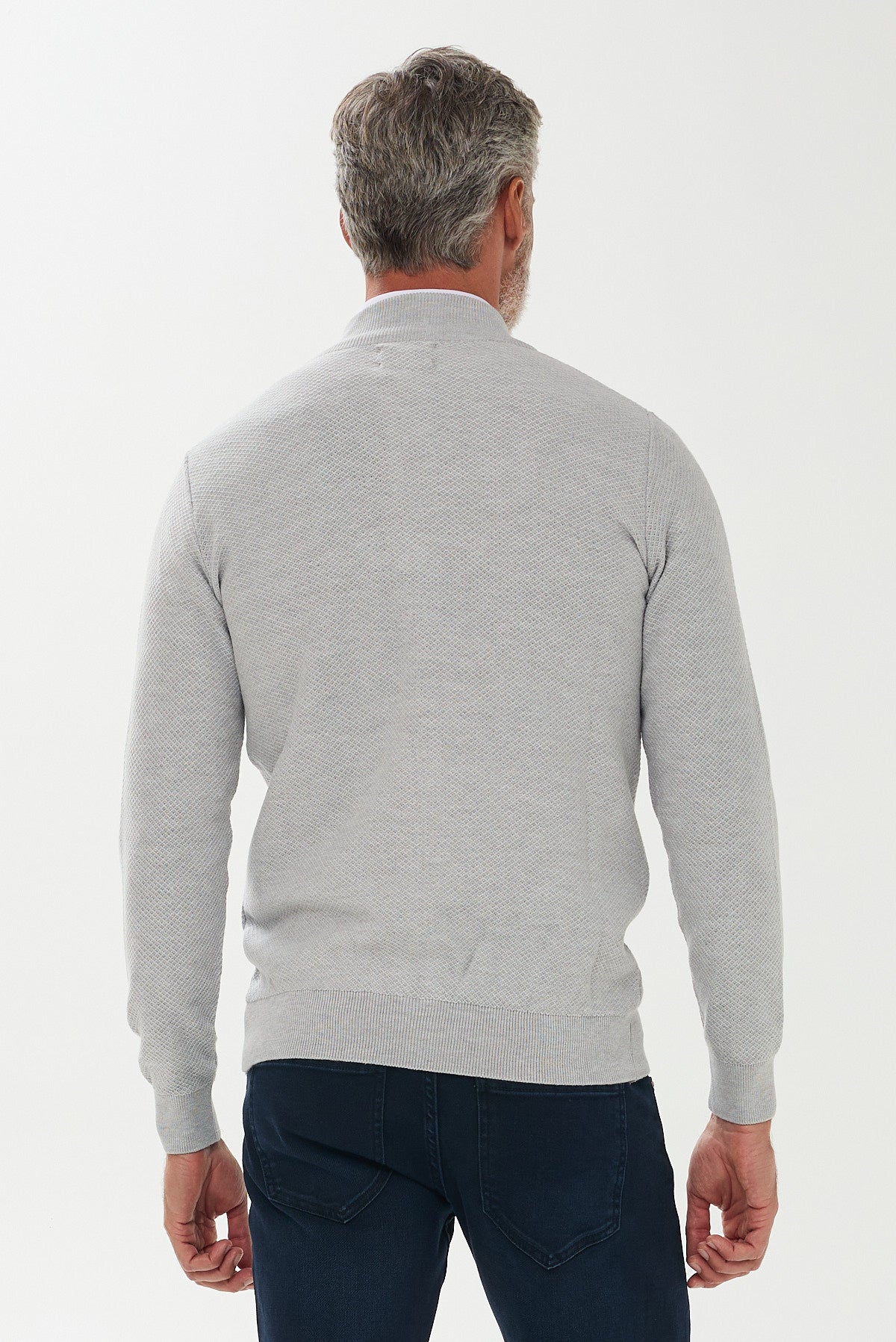 ΑΝΔΡΙΚΗ ΖΑΚΕΤΑ CARDIGAN PORTOBELLO'S ΣΕ ΓΚΡΙ ΑΝΟΙΧΤΟ ΧΡΩΜΑ REGULAR FIT
