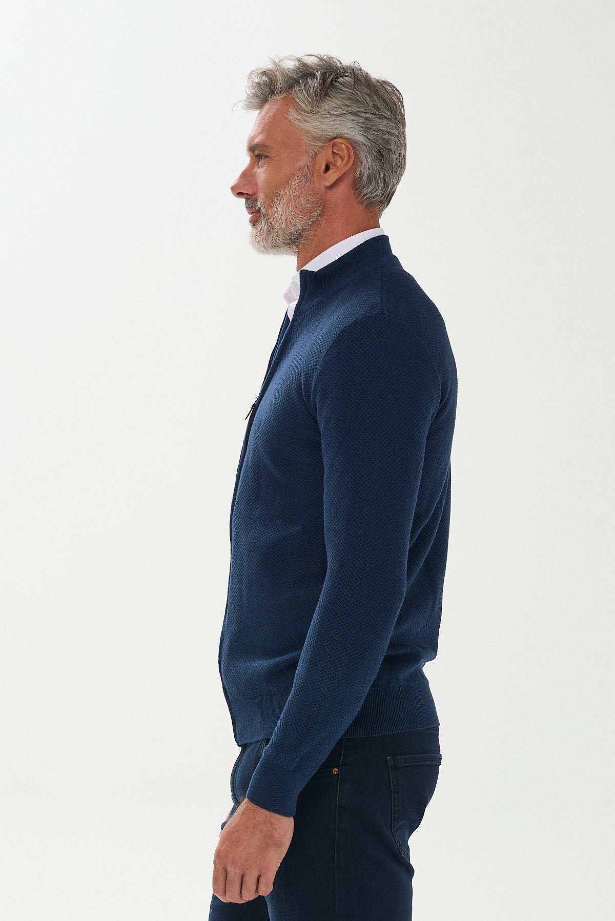 ΑΝΔΡΙΚΗ ΖΑΚΕΤΑ CARDIGAN PORTOBELLO'S ΣΕ INDIGO ΧΡΩΜΑ REGULAR FIT