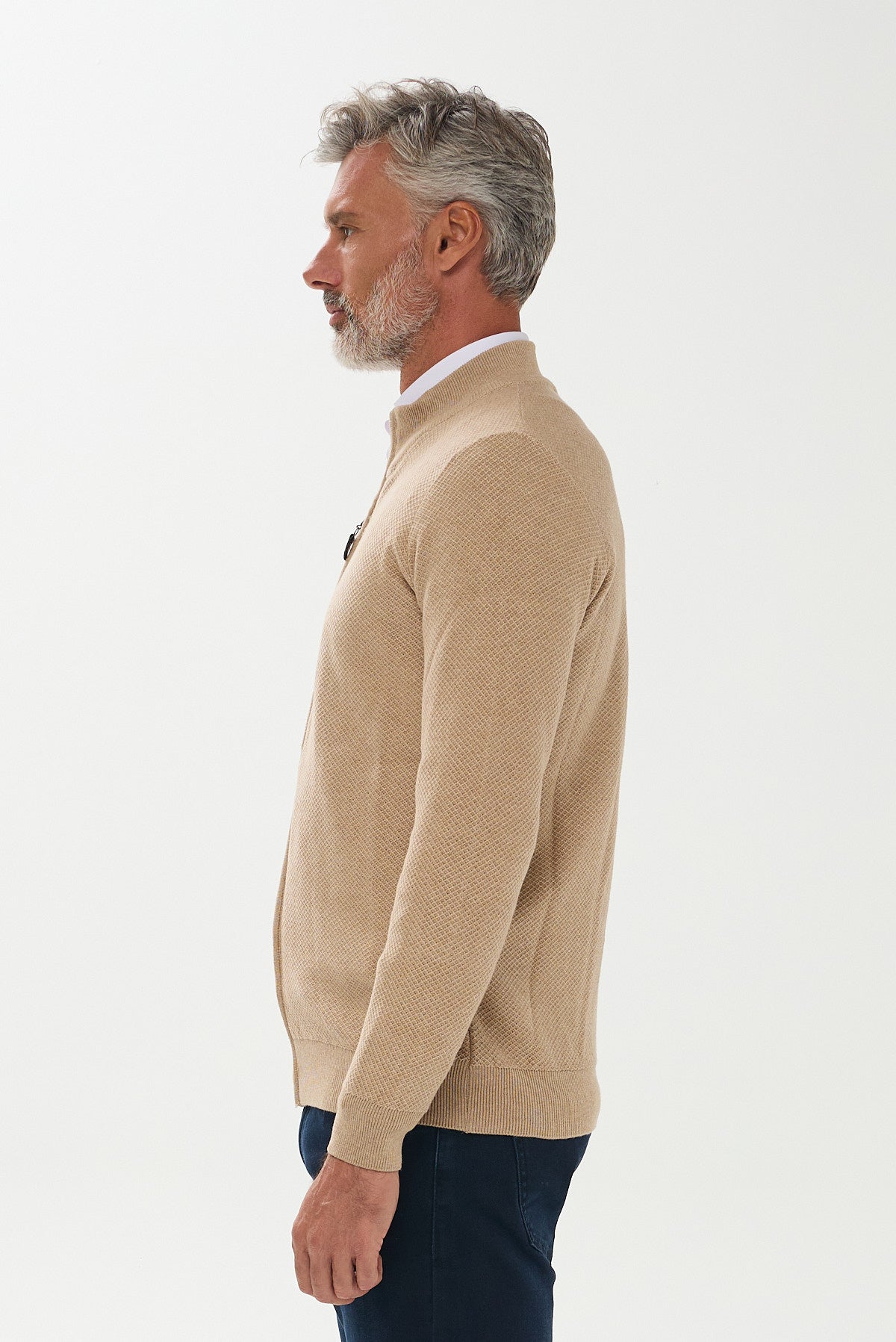 ΑΝΔΡΙΚΗ ΖΑΚΕΤΑ CARDIGAN PORTOBELLO'S ΣΕ ΜΠΕΖ ΣΚΟΥΡΟ ΧΡΩΜΑ REGULAR FIT