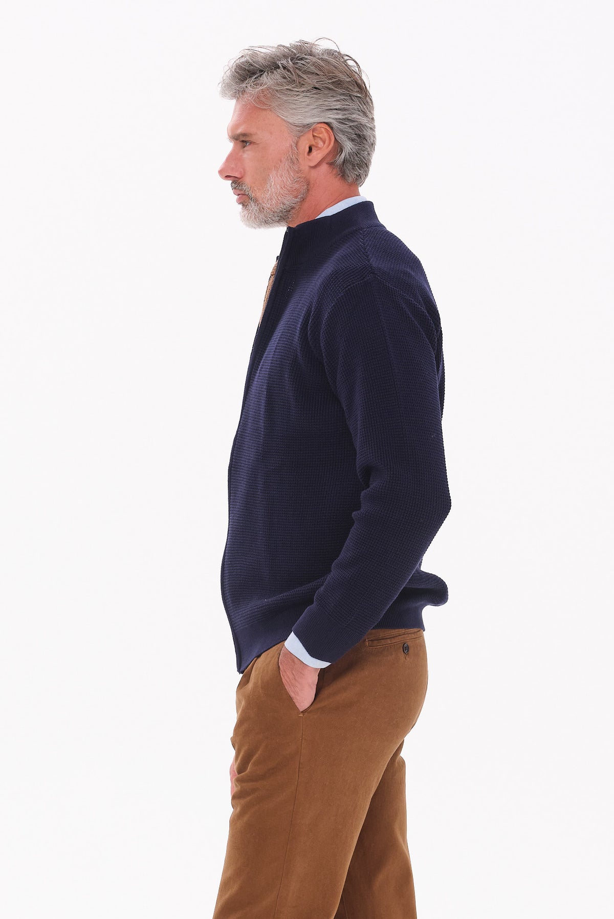 ΑΝΔΡΙΚΗ ΖΑΚΕΤΑ ΜΠΛΕ ΣΚΟΥΡΟ CARDIGAN PORTOBELLO'S REGULAR FIT