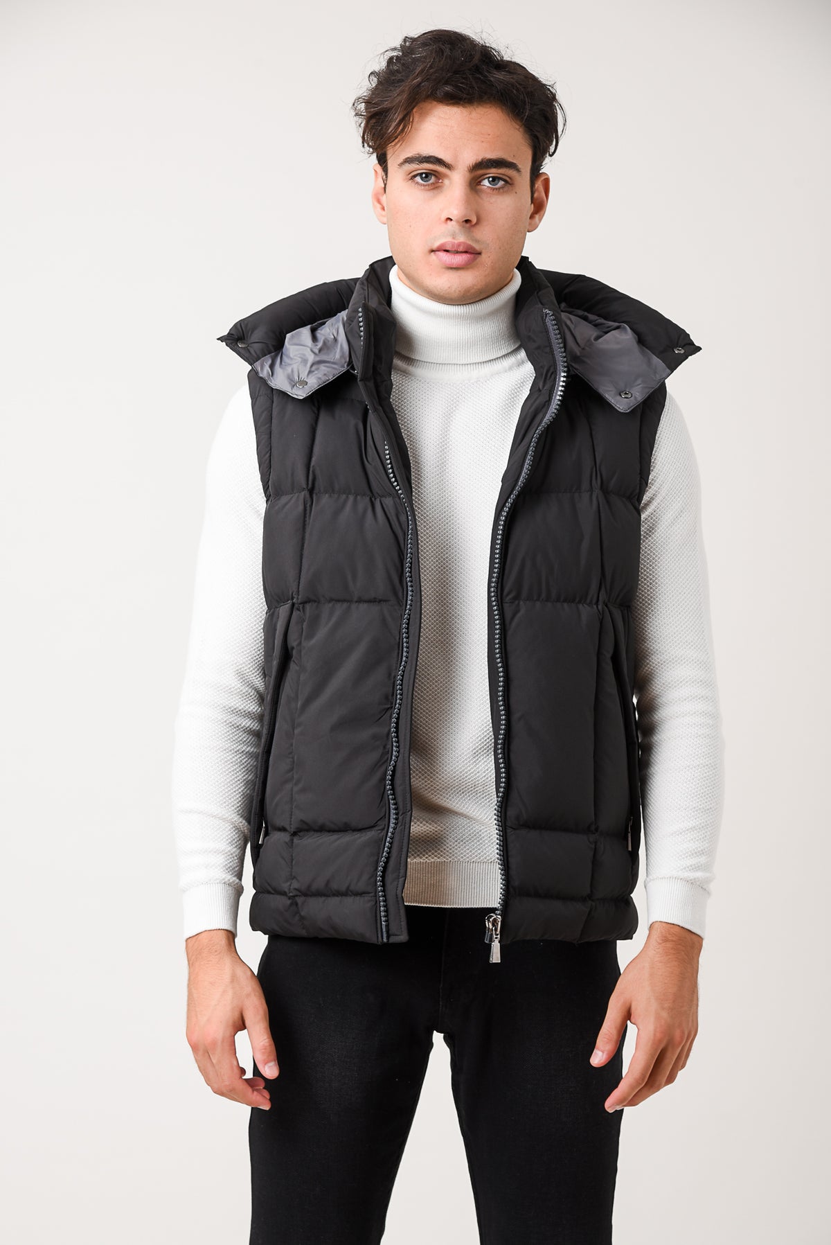 ΑΝΔΡΙΚΟ ΜΠΟΥΦΑΝ ΑΜΑΝΙΚΟ-ΓΙΛΕΚΟ PORTOBELLO'S ΣΕ ΜΑΥΡΟ ΧΡΩΜΑ ΜΕ ΚΟΥΚΟΥΛΑ