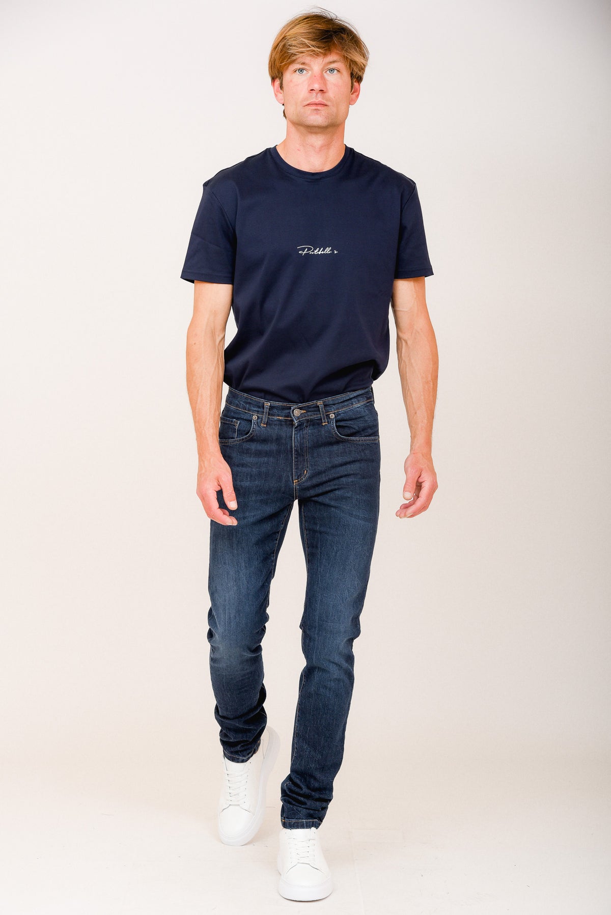 ΑΝΔΡΙΚΟ JEAN PORTOBELLO'S MODERN FIT ΣΕ ΑΠΟΧΡΩΣΗ ΜΠΛΕ ΣΚΟΥΡΟ