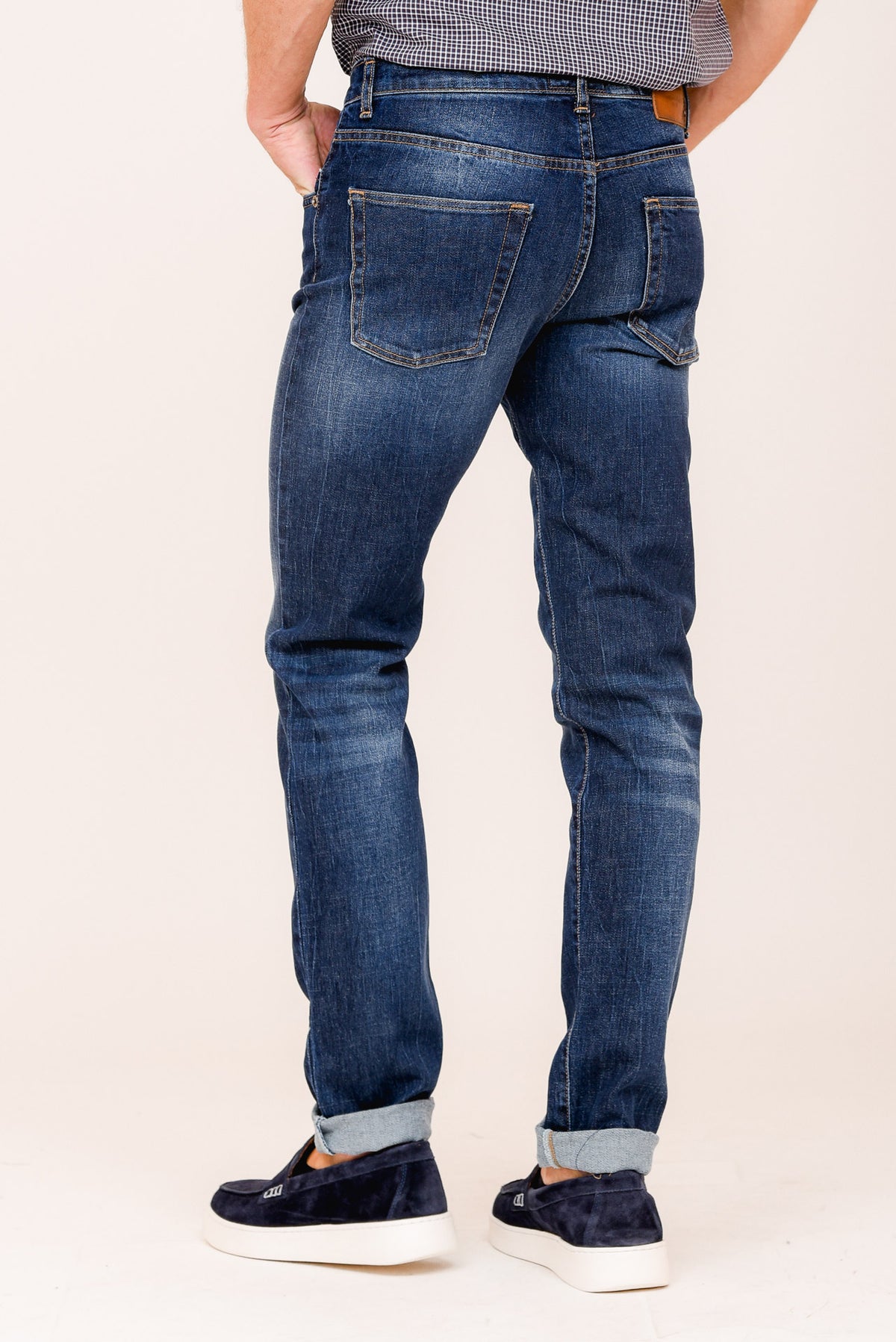 ΑΝΔΡΙΚΟ JEAN PORTOBELLO'S MODERN FIT ΣΕ ΜΠΛΕ ΧΡΩΜΑ ΜΕ ΤΕΧΝΗΤΗ ΦΘΟΡΑ ΓΙΑ STYLISH ΕΜΦΑΝΙΣΕΙΣ
