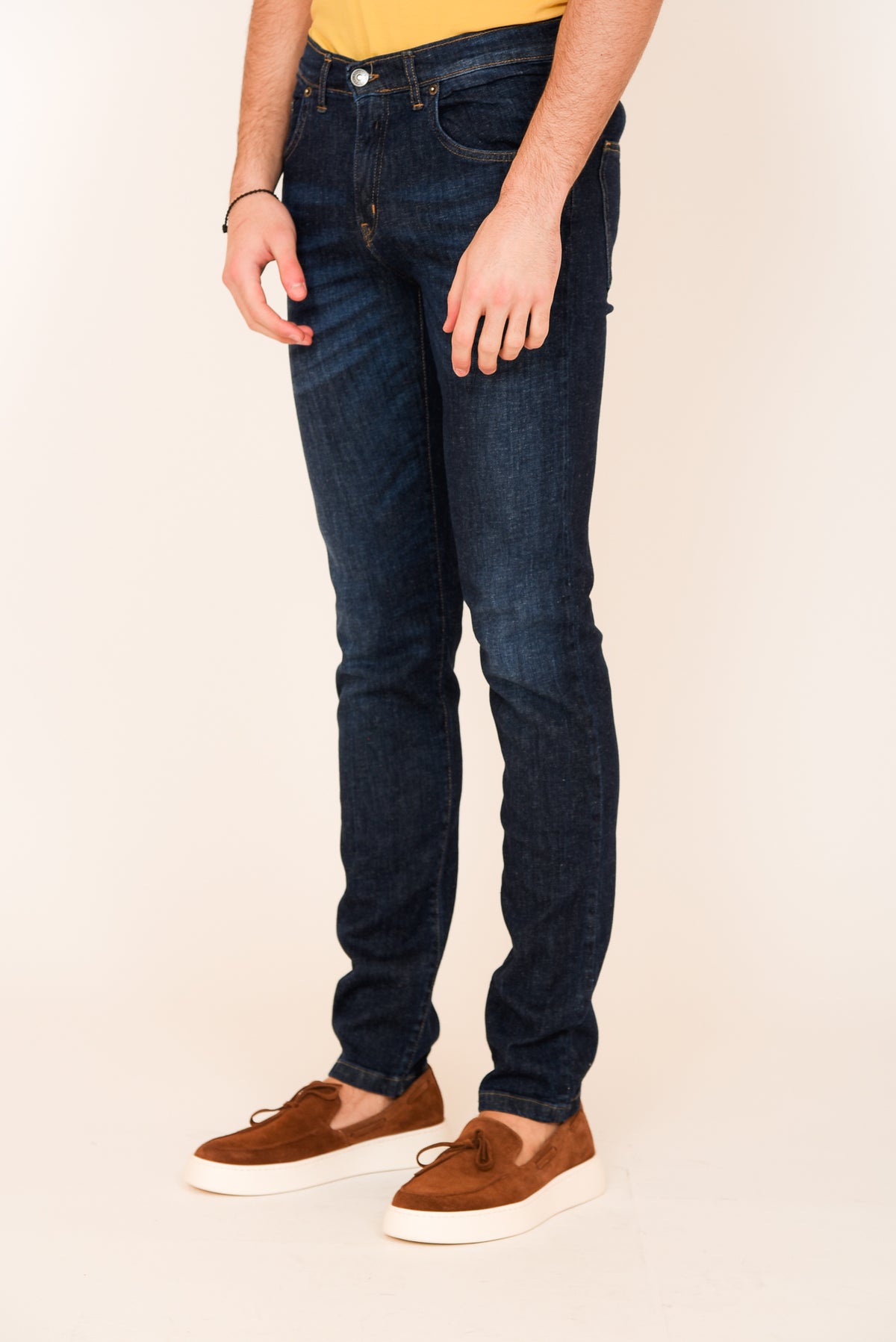 ΑΝΔΡΙΚΟ JEAN PORTOBELLO'S SLIM FIT ΣΕ ΑΠΟΧΡΩΣΗ ΜΠΛΕ ΣΚΟΥΡΟ