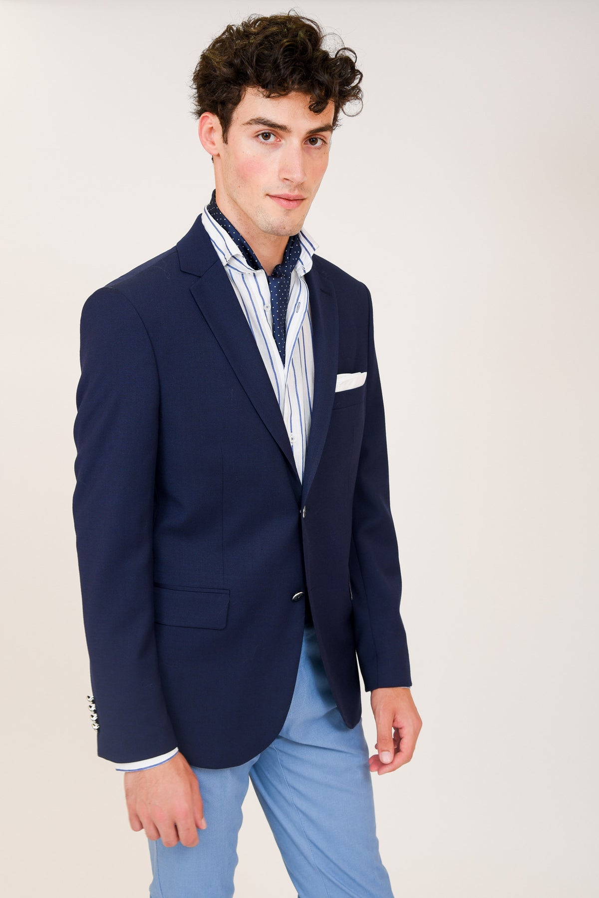 ΑΝΔΡΙΚΟ ΣΑΚΑΚΙ PORTOBELLO'S BLAZER ΣΕ NAVY BLUE ΧΡΩΜΑ ΚΑΙ ΥΦΑΣΜΑ ΤΗΣ MARLANE
