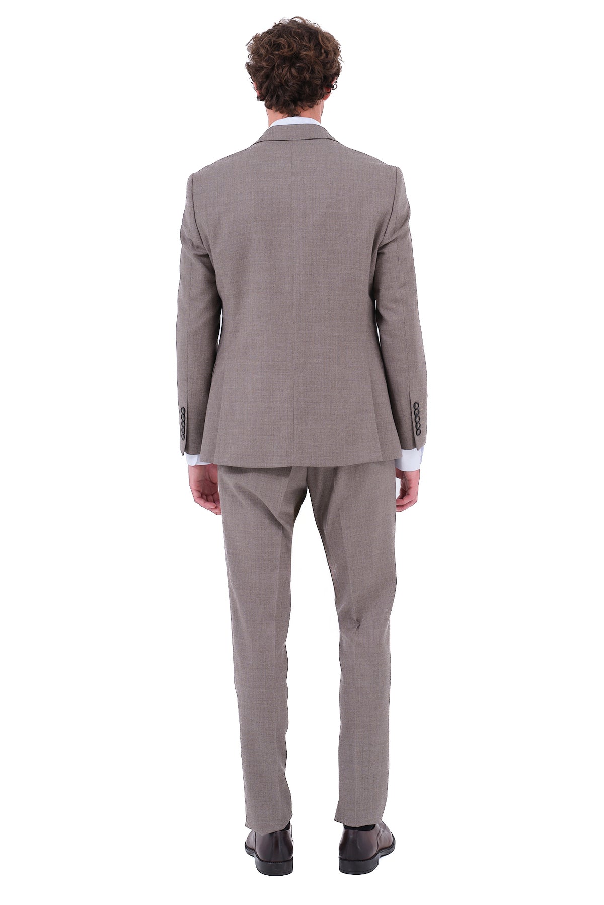 ΑΝΔΡΙΚΟ ΚΟΣΤΟΥΜΙ ΜΠΕΖ ΚΑΦΕ PORTOBELLO'S ΑΠΟ 100% ΜΑΛΛΙ SLIM FIT