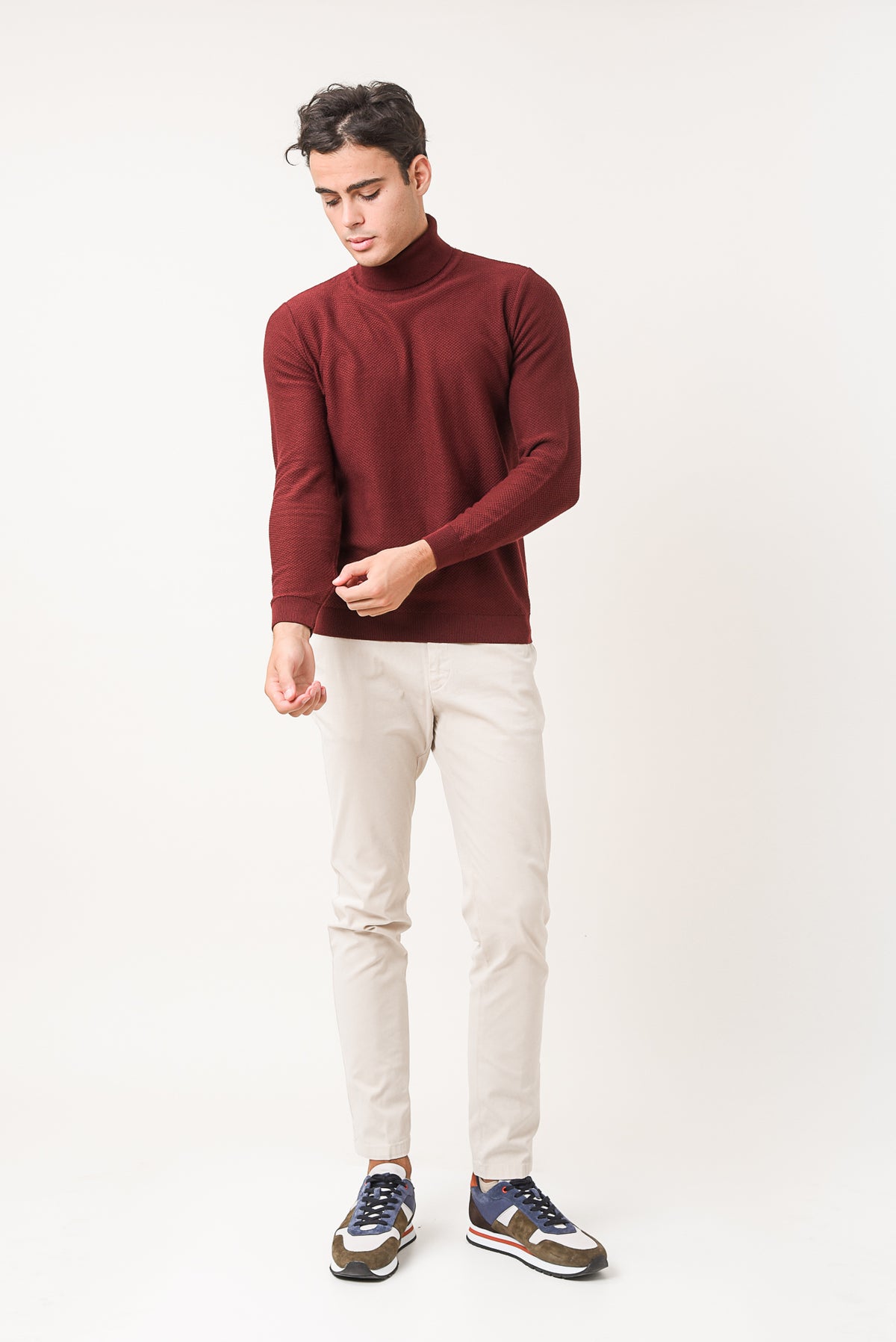 ΑΝΔΡΙΚΟ ΠΑΝΤΕΛΟΝΙ CHINOS PORTOBELLO'S ΣΕ ΕΚΡΟΥ ΧΡΩΜΑ SLIM FIT
