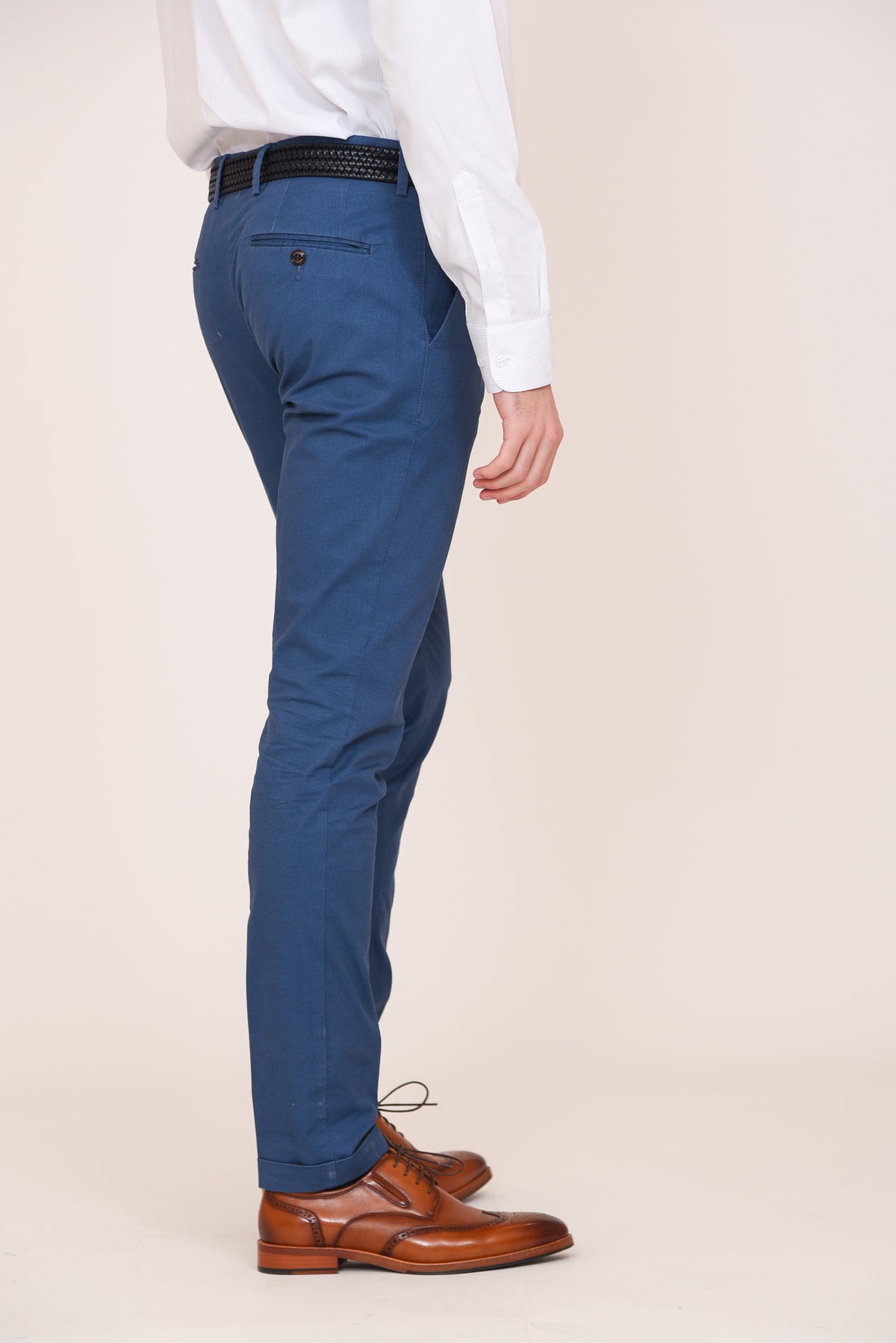 ΑΝΔΡΙΚΟ ΠΑΝΤΕΛΟΝΙ CHINOS PORTOBELLO'S ΜΠΛΕ RAF ΑΠΟΧΡΩΣΗ SLIM FIT