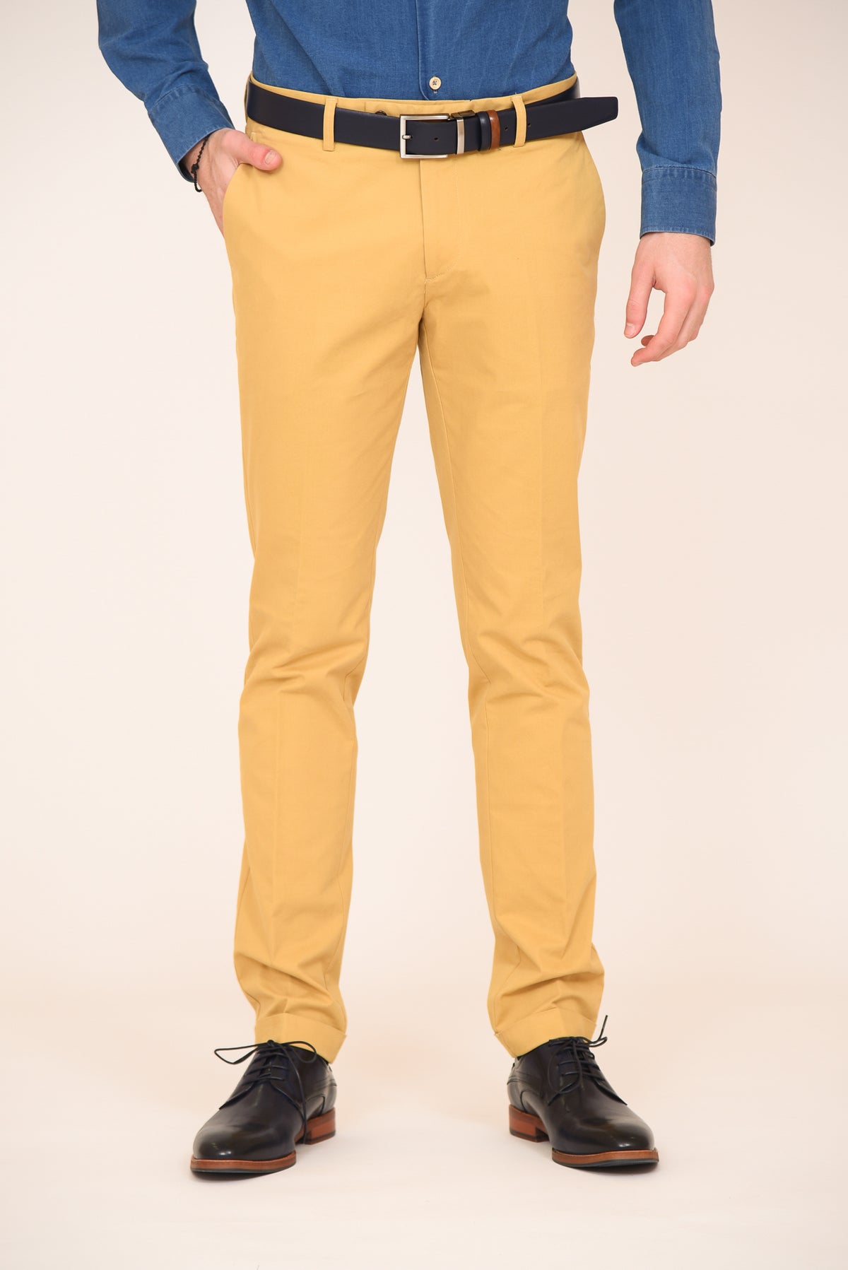 ΑΝΔΡΙΚΟ ΠΑΝΤΕΛΟΝΙ CHINOS PORTOBELLO'S ΜΟΥΣΤΑΡΔΙ SLIM FIT