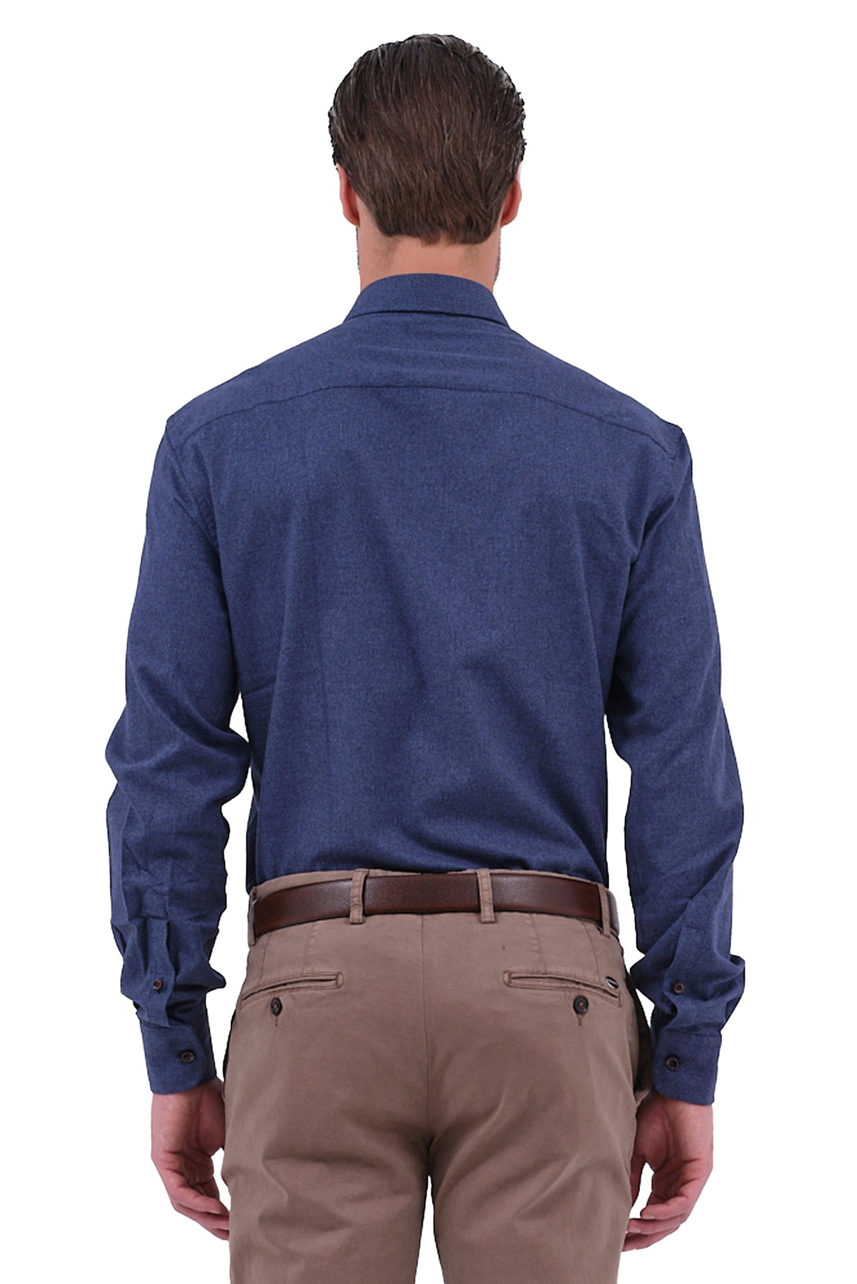 ΑΝΔΡΙΚΟ ΠΟΥΚΑΜΙΣΟ ΦΑΝΕΛΑ PORTOBELLO'S ΣΕ ΜΠΛΕ INDIGO ΧΡΩΜΑ ΜΕ BUTTON DOWN ΓΙΑΚΑ