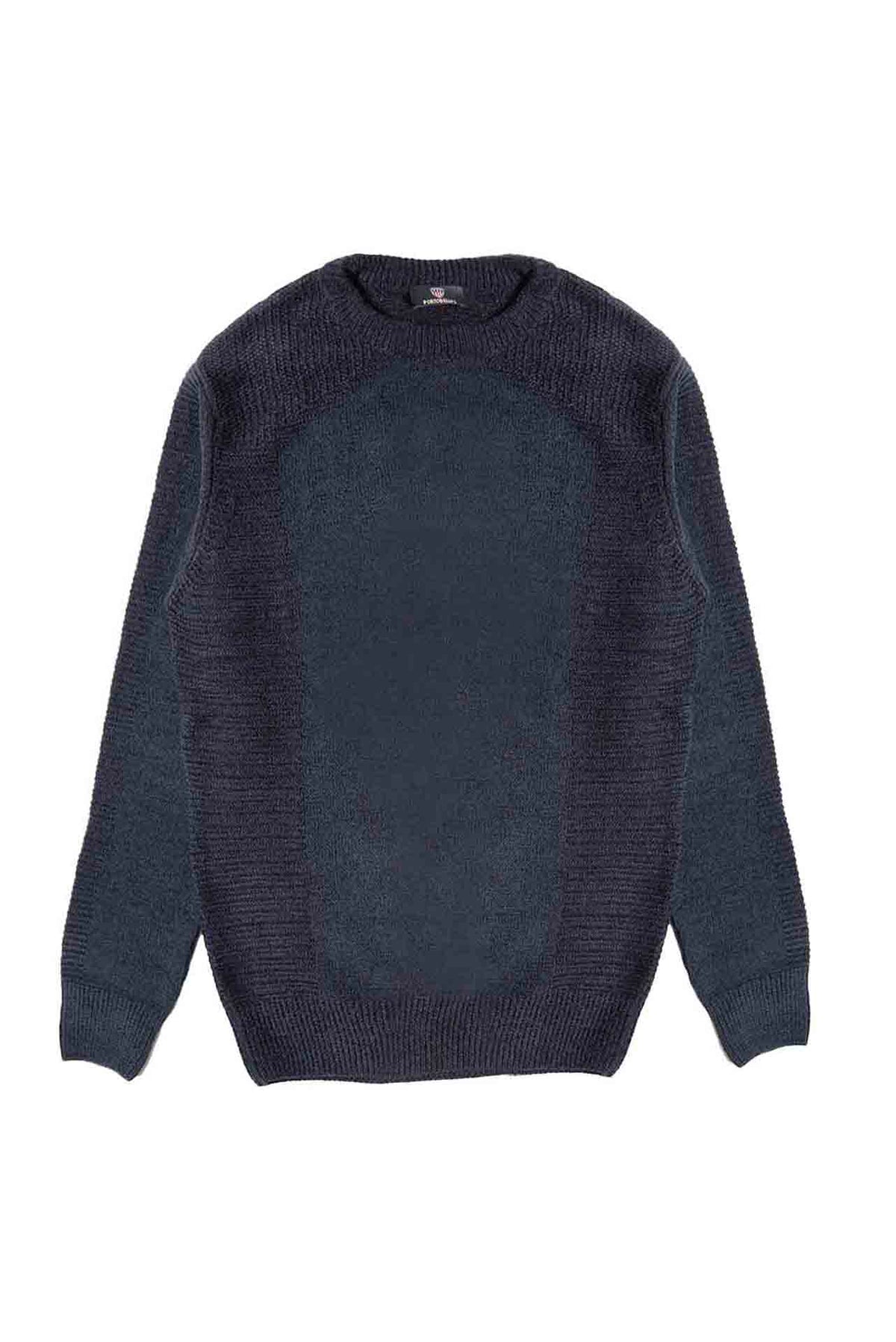 ΑΝΔΡΙΚΟ ROUND NECK ΠΟΥΛΟΒΕΡ ΜΠΛΕ PORTOBELLO'S ΜΕ ΜΙΚΡΟΣΧΕΔΙΟ