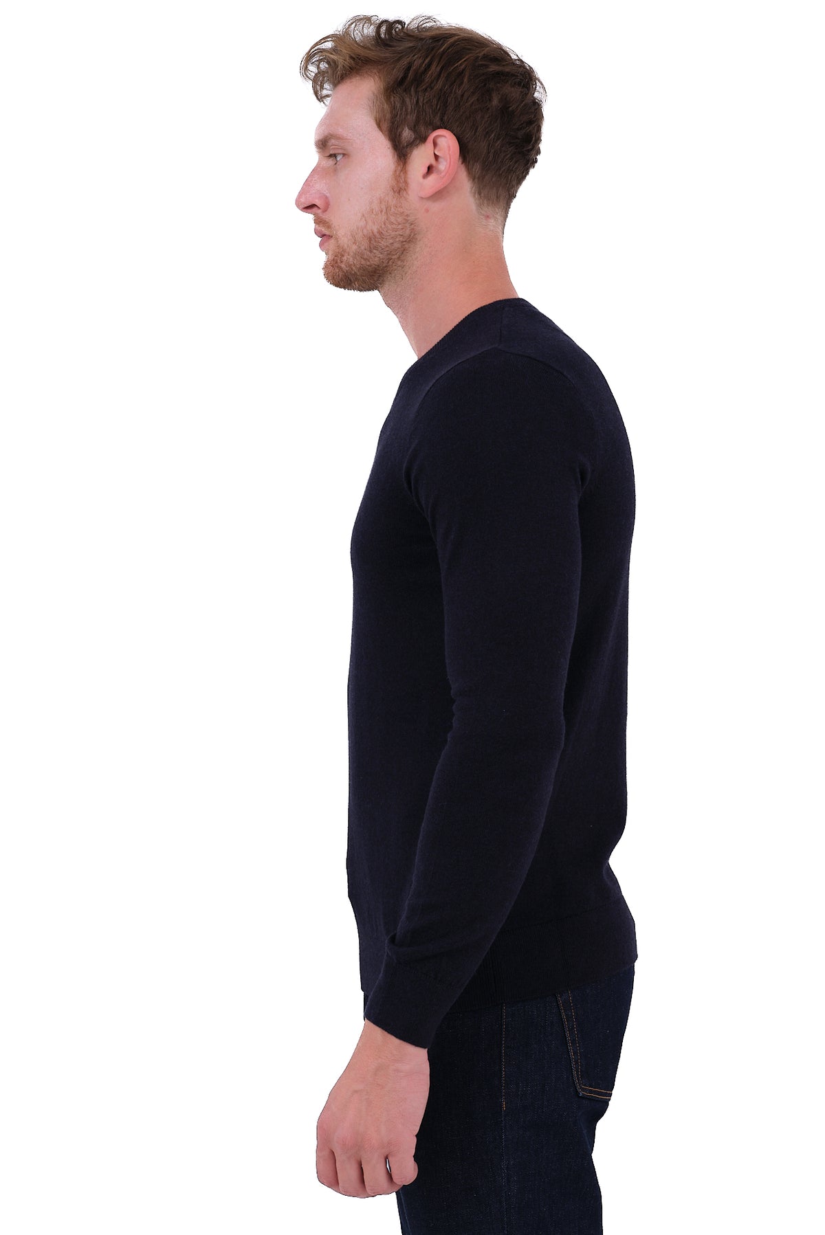 ΑΝΔΡΙΚΟ ΜΠΛΕ ΠΟΥΛΟΒΕΡ PORTOBELLO'S ΜΕ V NECK ΚΑΙ ΚΑΣΜΙΡ
