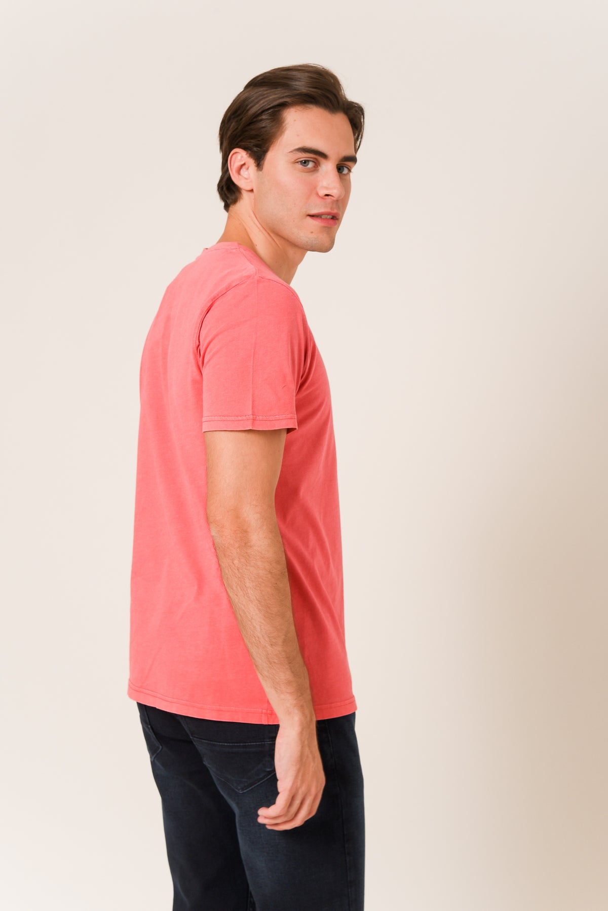 ΑΝΔΡΙΚΟ T-SHIRT PORTOBELLO'S ΦΟΥΞΙΑ ΜΟΝΟΧΡΩΜΟ REGULAR FIT