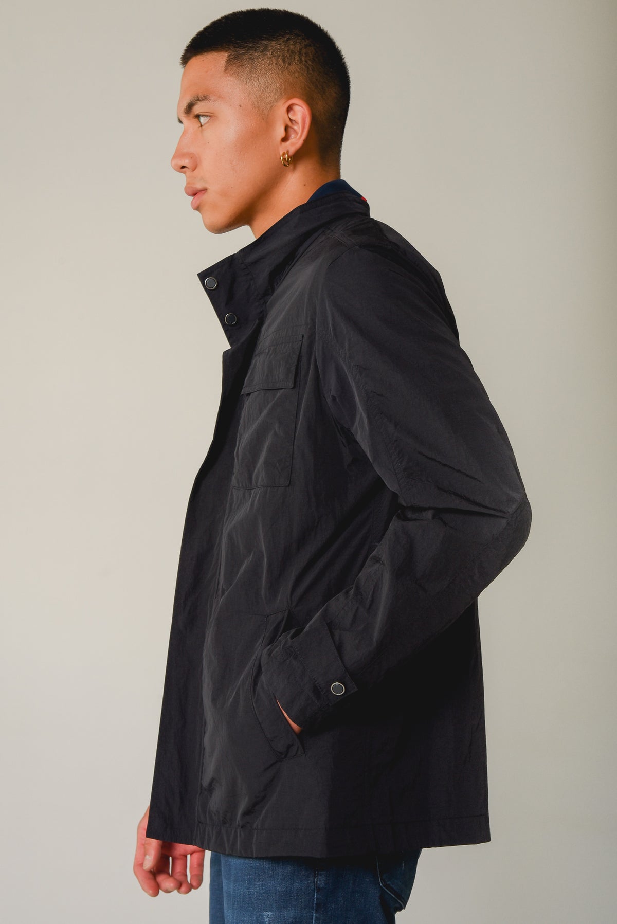 ΑΝΔΡΙΚΟ JACKET PORTOBELLO'S ΜΠΛΕ ΣΕ ΣΤΥΛ SAFARI