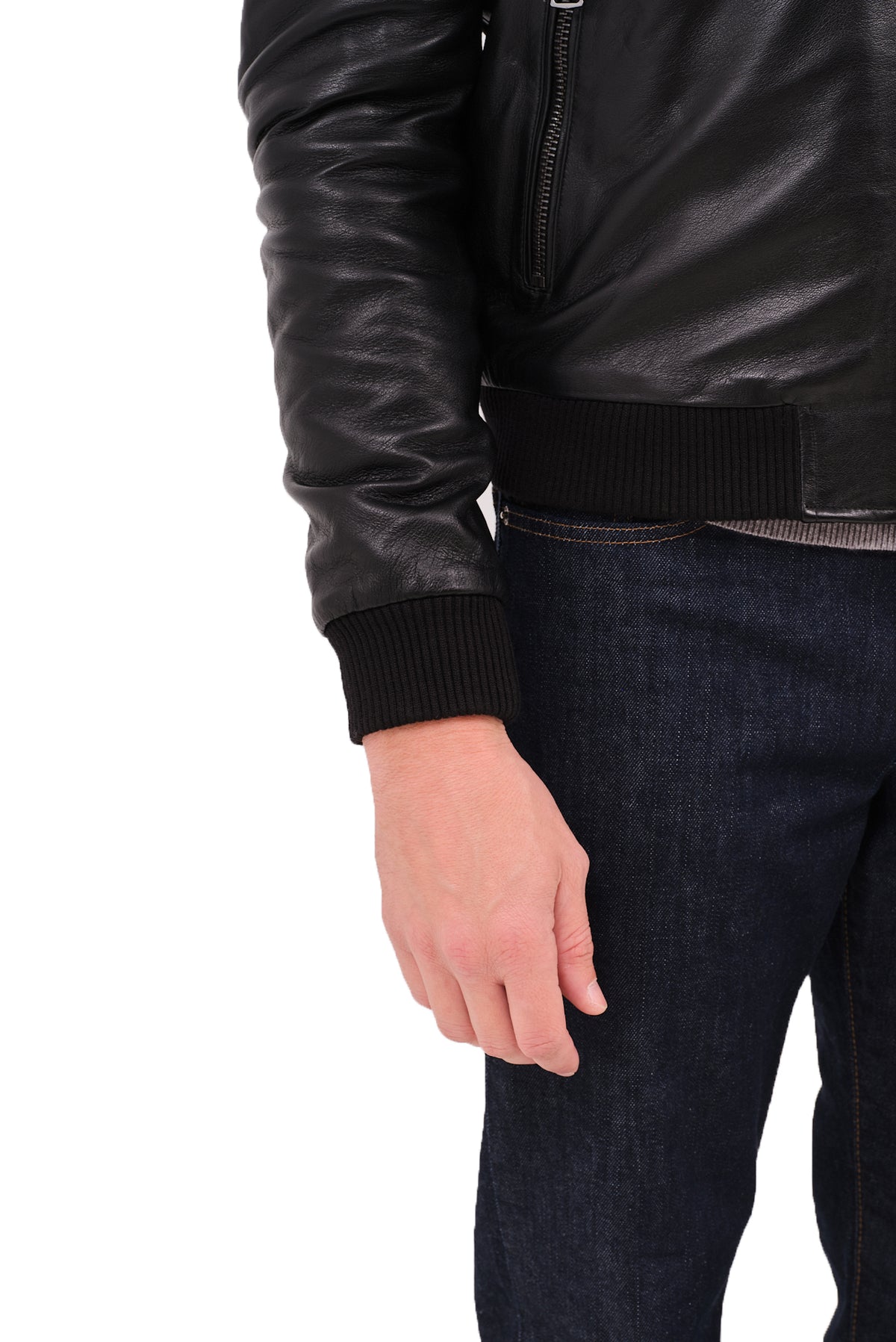 ΑΝΔΡΙΚΟ ΔΕΡΜΑΤΙΝΟ JACKET PORTOBELLO'S ΣΕ ΜΑΥΡΟ ΧΡΩΜΑ ΜΕ ΚΟΥΚΟΥΛΑ
