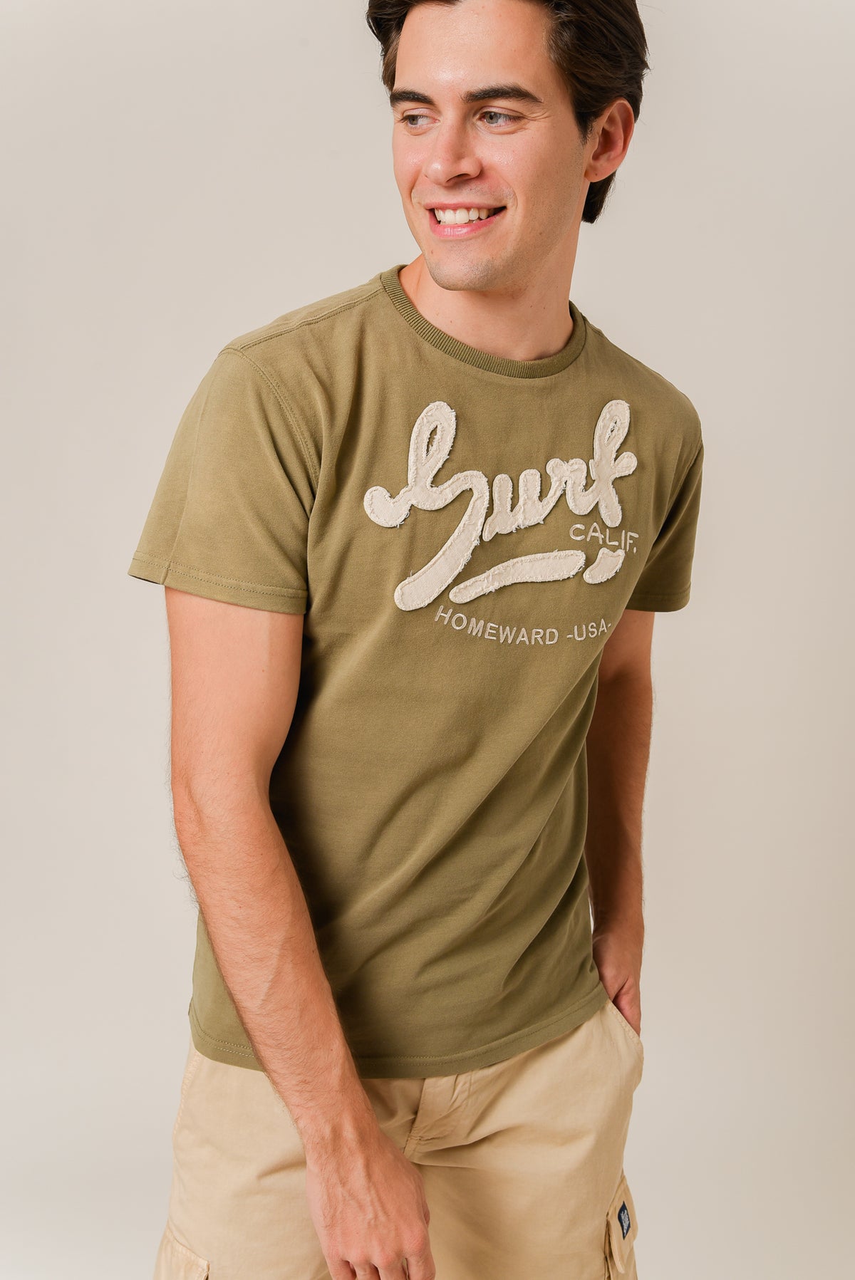 ΑΝΔΡΙΚΟ T-SHIRT HOMEWARD ΧΑΚΙ REGULAR FIT
