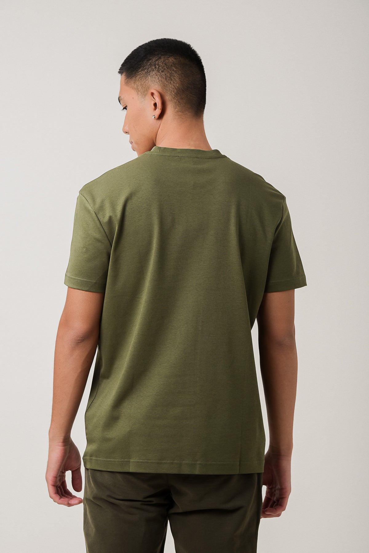 ΑΝΔΡΙΚΟ ΚΟΝΤΟΜΑΝΙΚΟ T-SHIRT ΛΑΔΙ ΜΟΝΟΧΡΩΜΟ ΜΕ ΛΟΓΟΤΥΠΟ PORTOBELLO'S