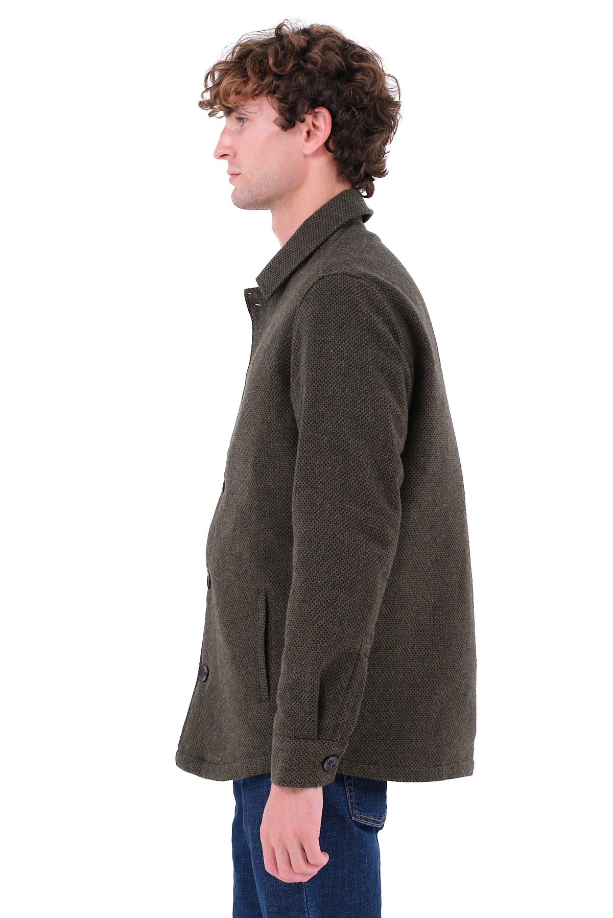 ΑΝΔΡΙΚΟ OVERSHIRT LES GENT'S ΣΕ ΛΑΔΙ ΑΠΟΧΡΩΣΗ ΜΕ ΜΙΚΡΟΣΧΕΔΙΟ