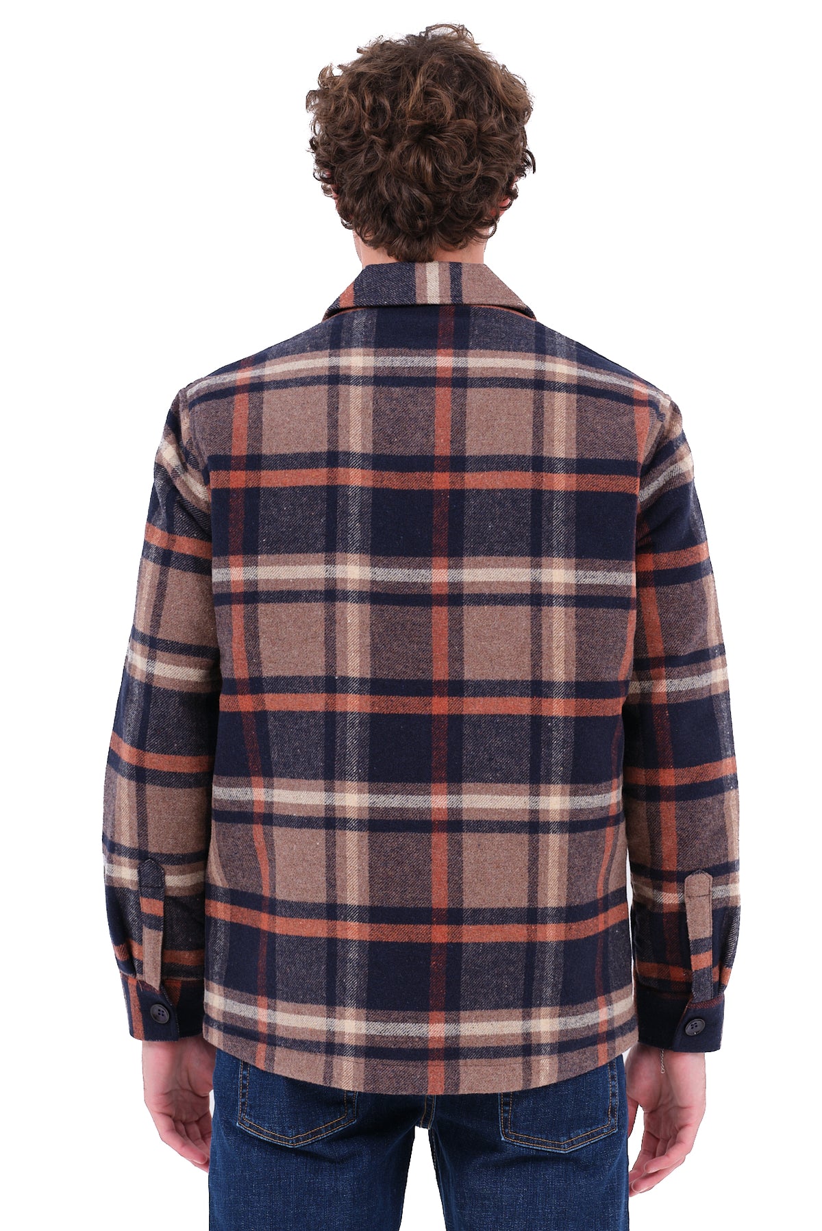 ΑΝΔΡΙΚΟ OVERSHIRT ΚΑΡΟ ΚΑΦΕ ΜΠΛΕ LES GENT'S