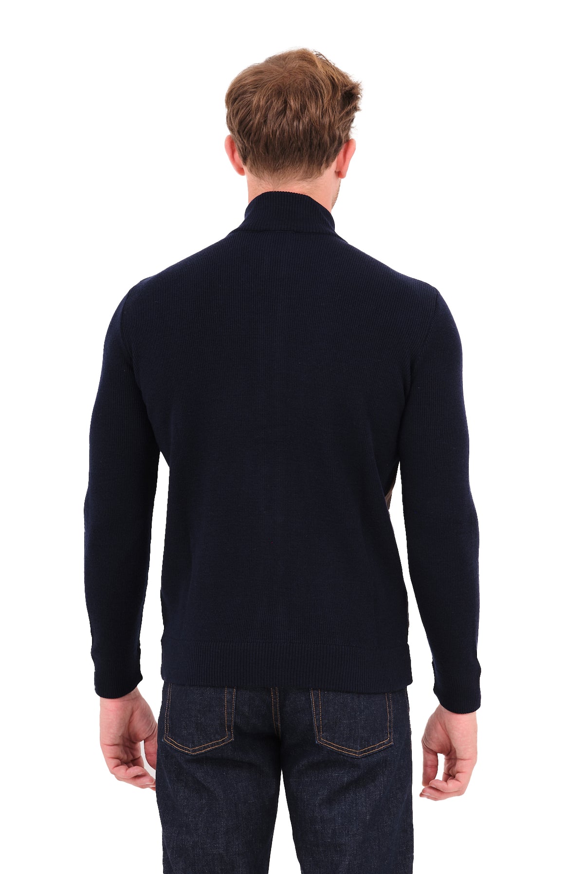 ΑΝΔΡΙΚΗ ΖΑΚΕΤΑ CARDIGAN PORTOBELLO'S ΣΕ ΜΠΛΕ ΚΑΦΕ ΧΡΩΜΑ