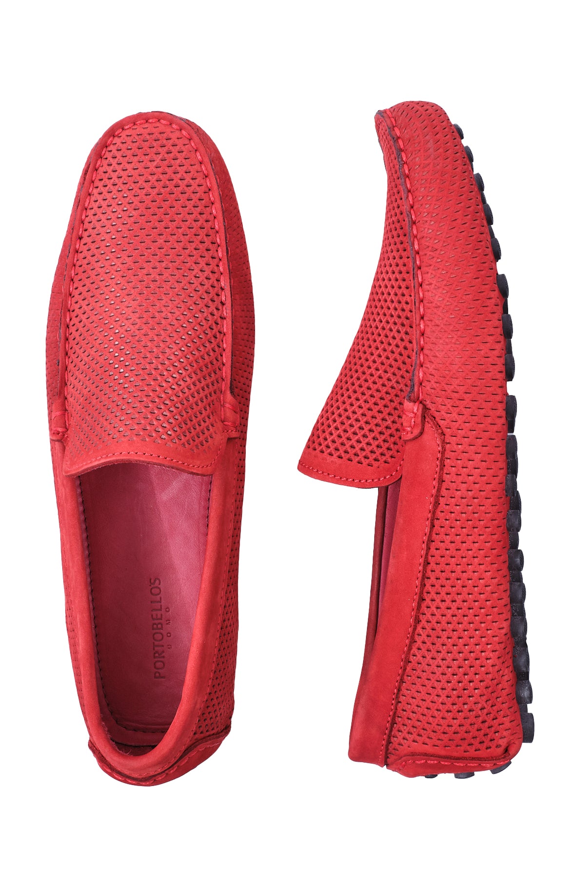 ΑΝΔΡΙΚΑ SUEDE LOAFERS PORTOBELLO'S ΣΕ ΚΟΚΚΙΝΟ ΧΡΩΜΑ