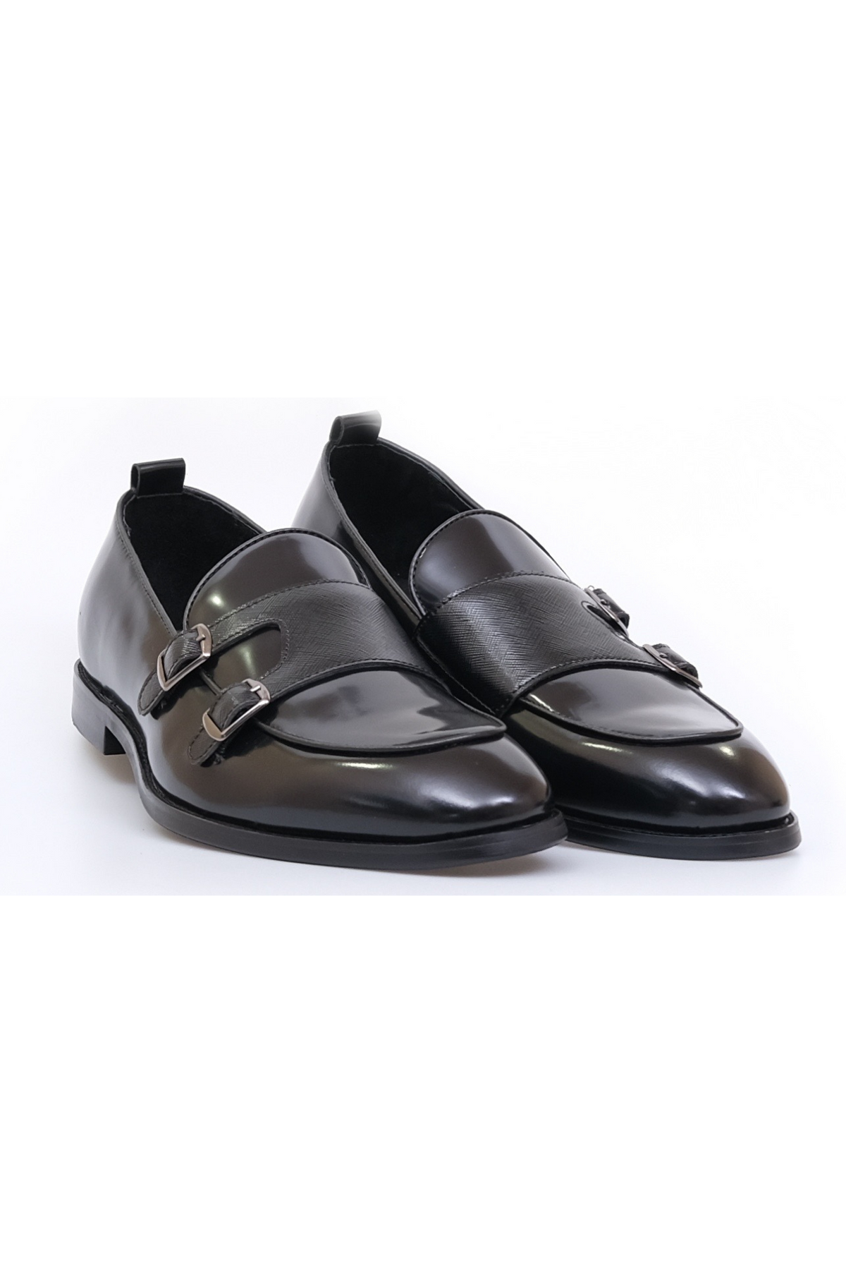 ΑΝΔΡΙΚΑ ΜΑΥΡΑ ΔΕΡΜΑΤΙΝΑ ΥΠΟΔΗΜΑΤΑ ΜΟΝΚ STRAPS PORTOBELLO'S