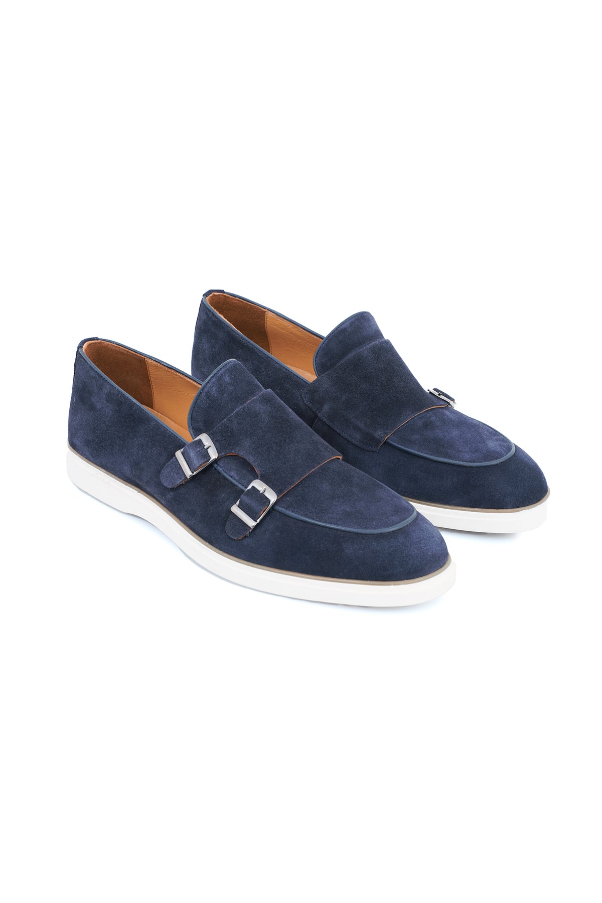 ΑΝΔΡΙΚΑ ΠΑΠΟΥΤΣΙΑ SUEDE DOUBLE MONK STRAPS ΜΠΛΕ PORTOBELLO'S