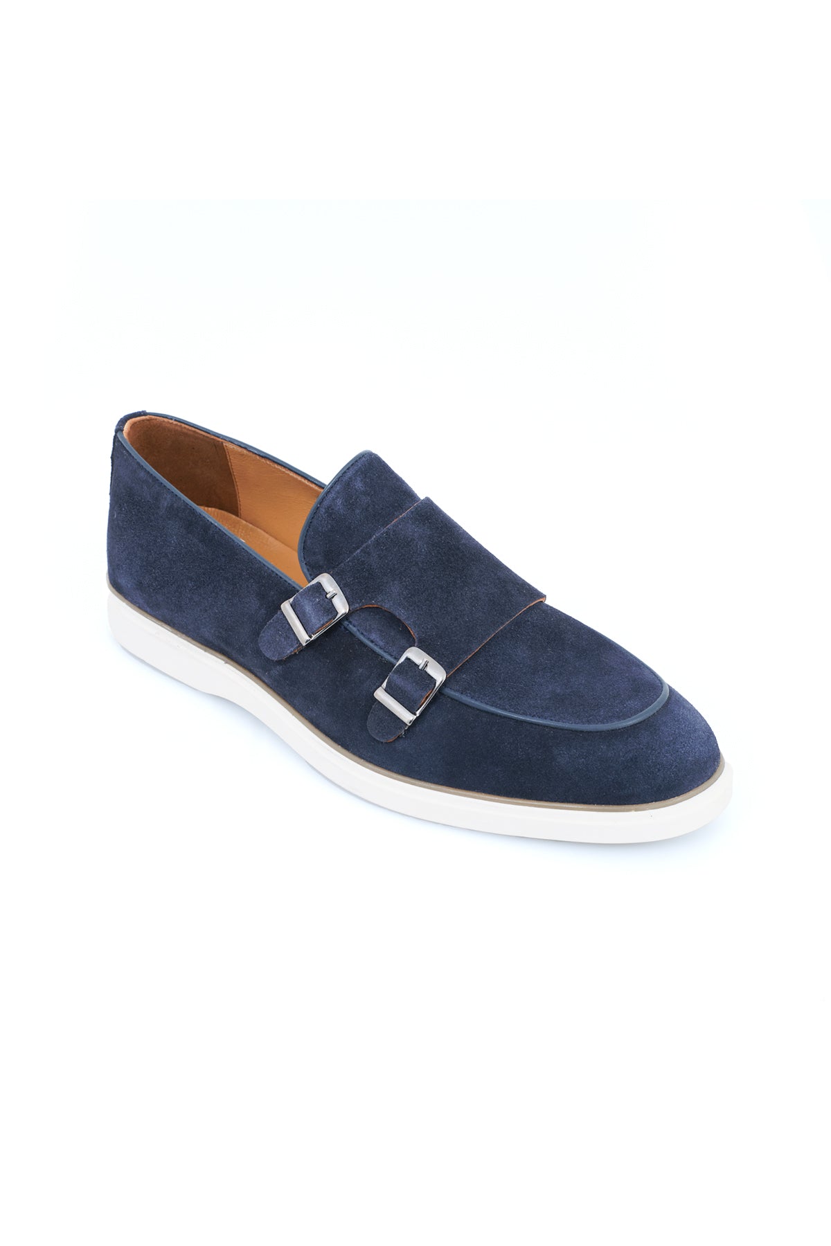 ΑΝΔΡΙΚΑ ΠΑΠΟΥΤΣΙΑ SUEDE DOUBLE MONK STRAPS ΜΠΛΕ PORTOBELLO'S