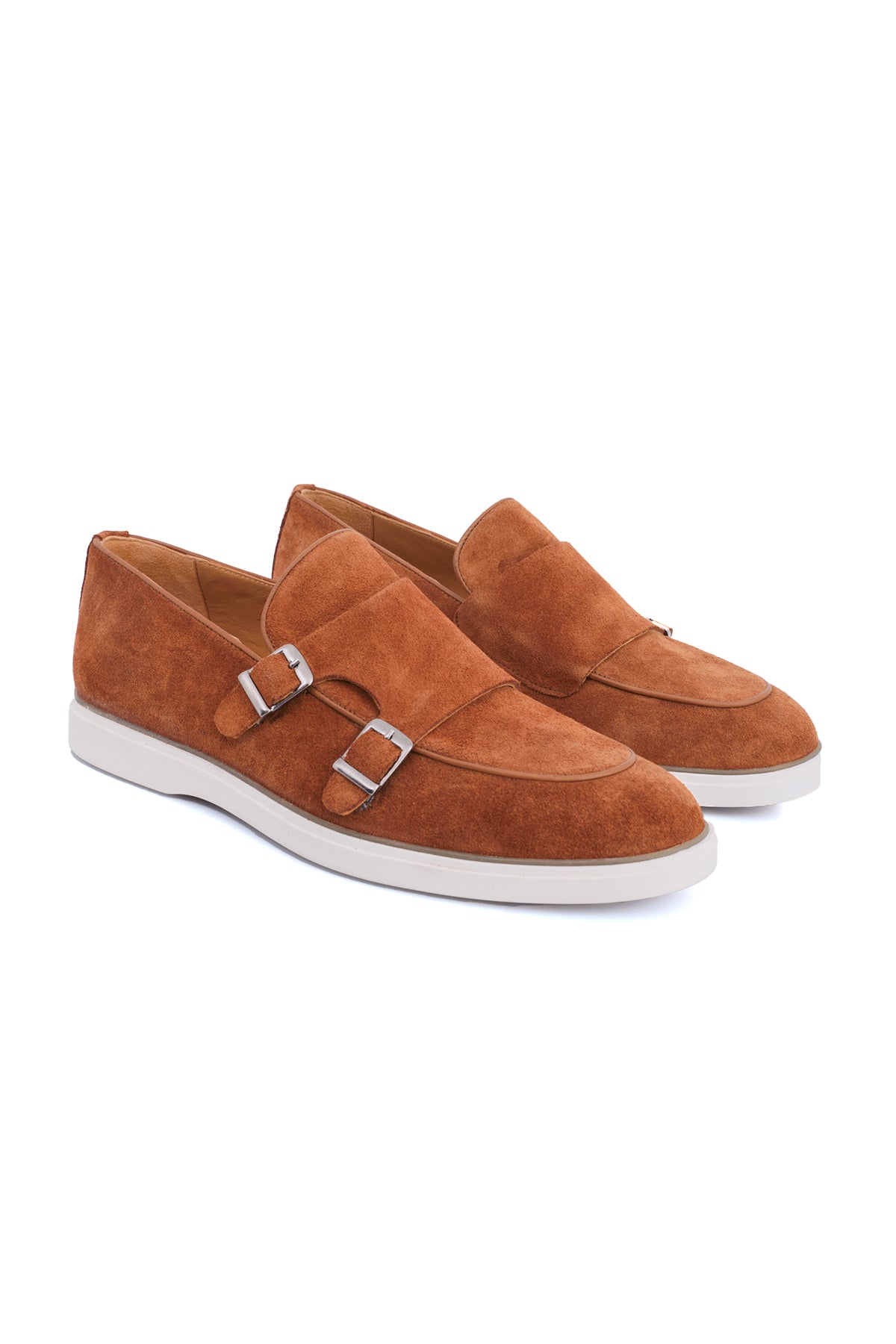 ΑΝΔΡΙΚΑ ΠΑΠΟΥΤΣΙΑ SUEDE DOUBLE MONK STRAPS ΤΑΜΠΑ PORTOBELLO'S