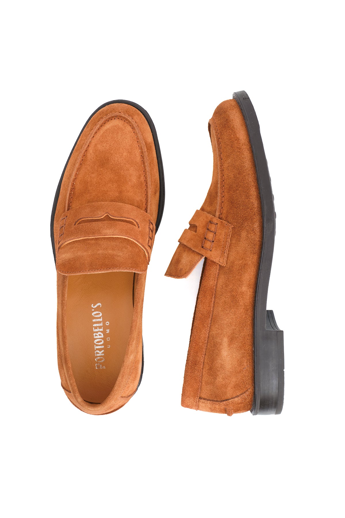 ΑΝΔΡΙΚΑ ΠΑΠΟΥΤΣΙΑ SUEDE PENNY LOAFERS ΤΑΜΠΑ PORTOBELLO'S