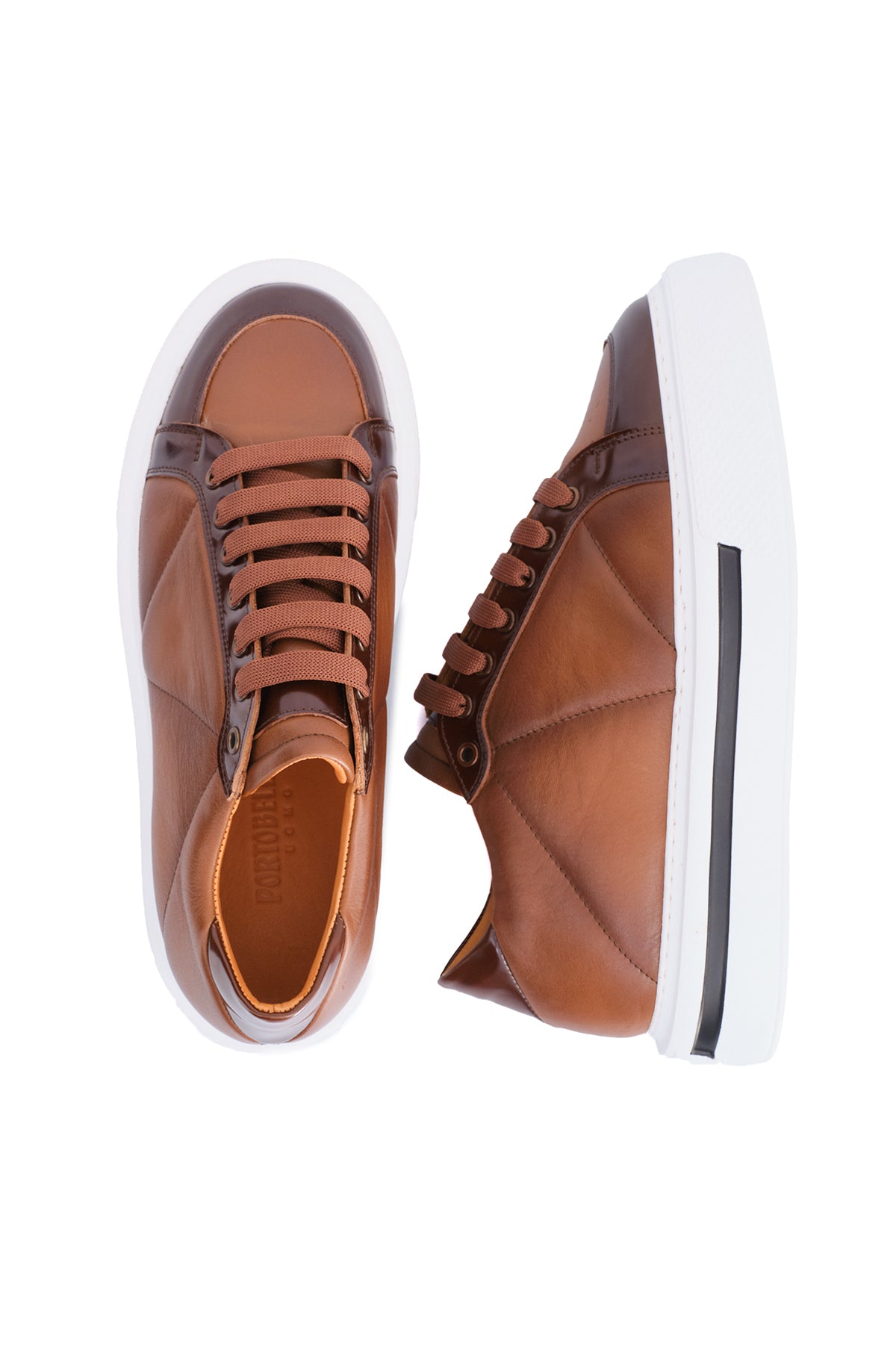 ΑΝΔΡΙΚΑ ΠΑΠΟΥΤΣΙΑ SNEAKERS ΤΑΜΠΑ ΜΕ ΧΟΝΤΡΗ ΣΟΛΑ PORTOBELLO'S