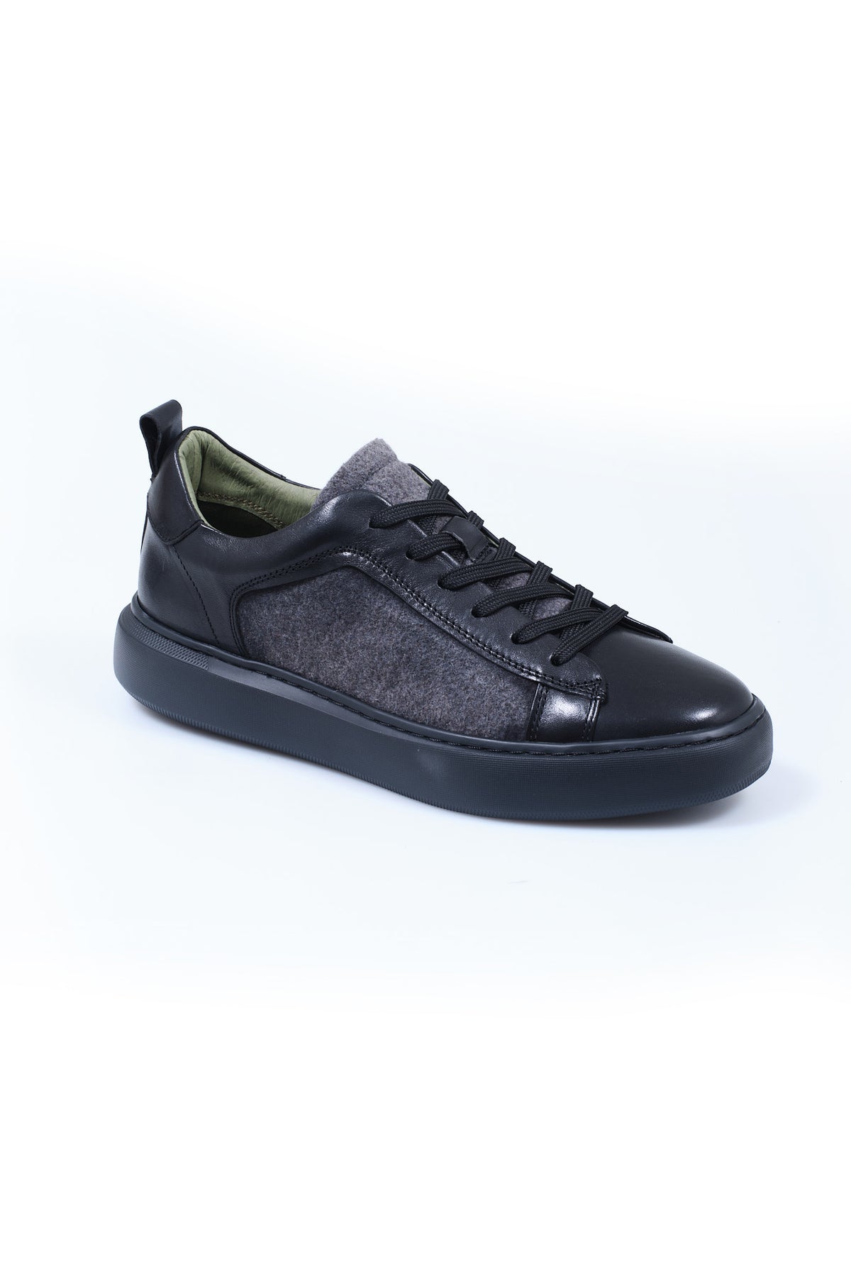 ΑΝΔΡΙΚΑ ΜΑΥΡΑ ΔΕΡΜΑΤΙΝΑ ΠΑΠΟΥΤΣΙΑ SNEAKERS PORTOBELLO'S