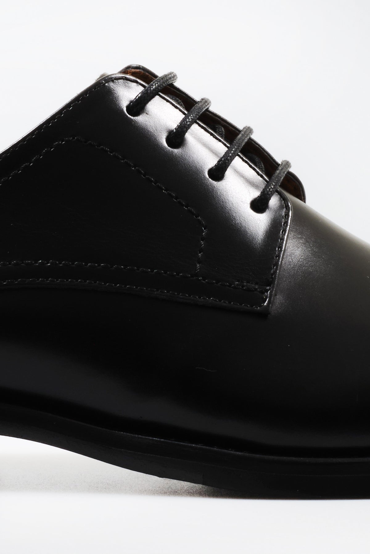 ΑΝΔΡΙΚΑ ΔΕΡΜΑΤΙΝΑ ΥΠΟΔΗΜΑΤΑ PORTOBELLO'S DERBY CAP TOE ΣΕ ΜΑΥΡΟ ΧΡΩΜΑ