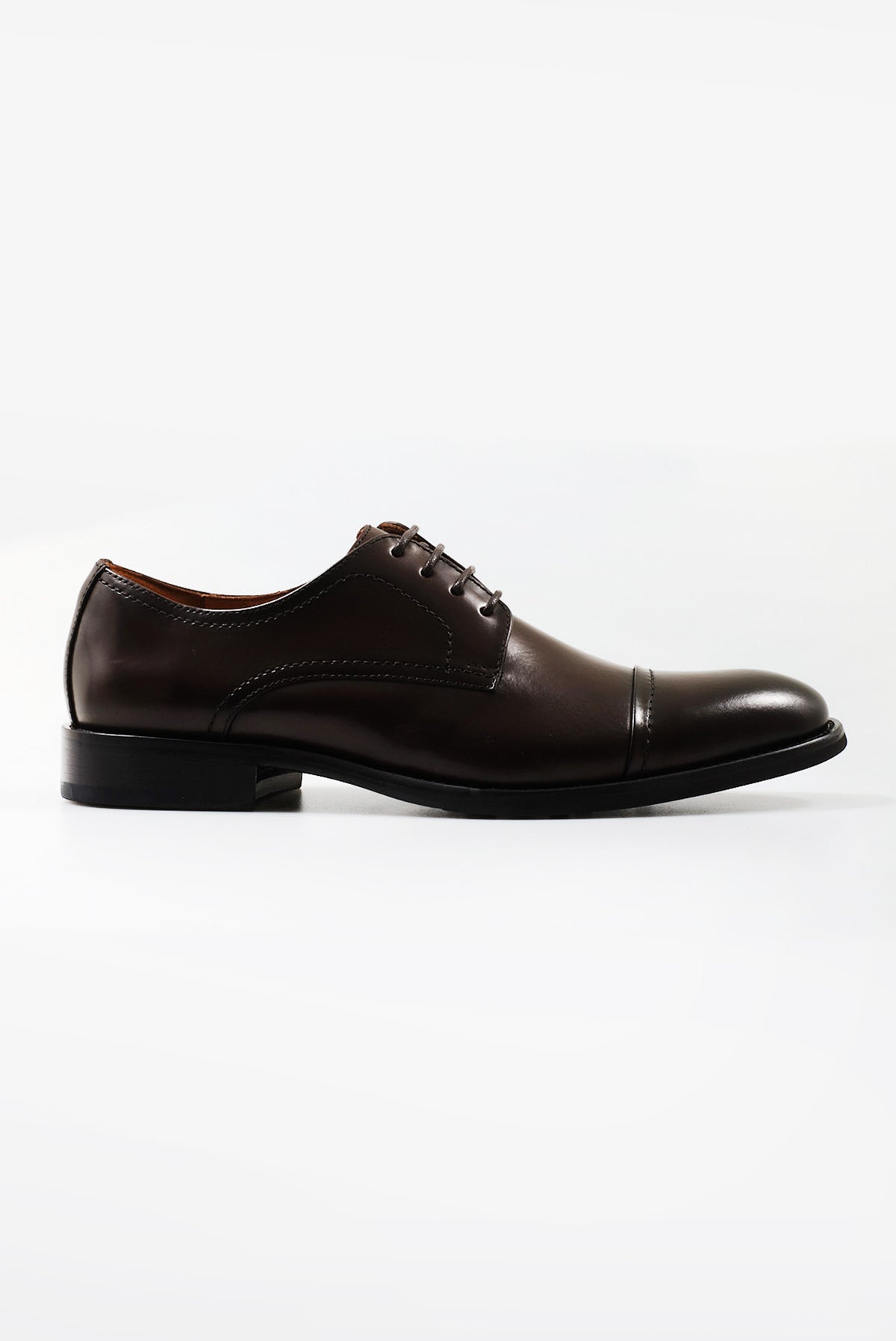 ΑΝΔΡΙΚΑ ΔΕΡΜΑΤΙΝΑ ΥΠΟΔΗΜΑΤΑ PORTOBELLO'S DERBY CAP TOE ΣΕ ΚΑΦΕ ΧΡΩΜΑ