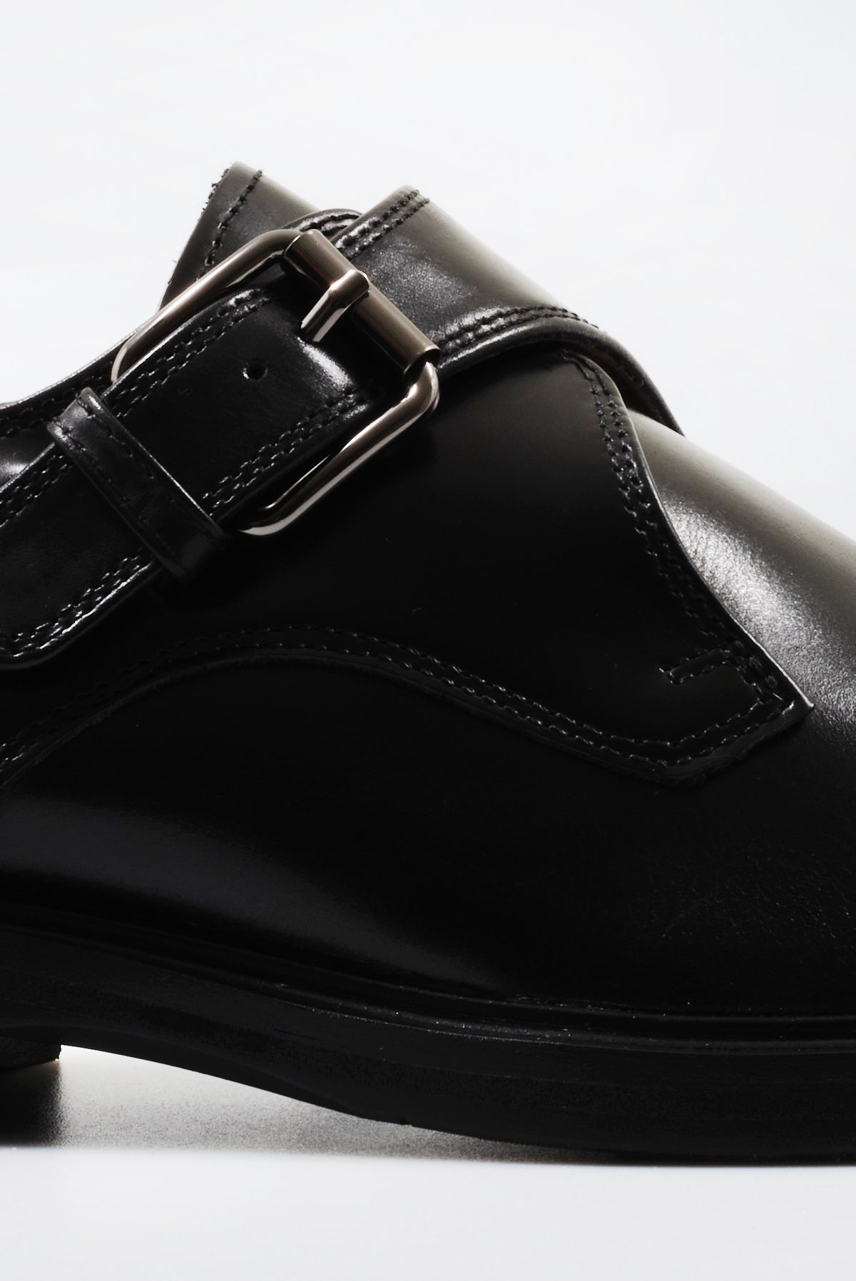 ΑΝΔΡΙΚΑ ΔΕΡΜΑΤΙΝΑ ΥΠΟΔΗΜΑΤΑ PORTOBELLO'S SINGLE MONK STRAPS ΣΕ ΜΑΥΡΟ ΧΡΩΜΑ