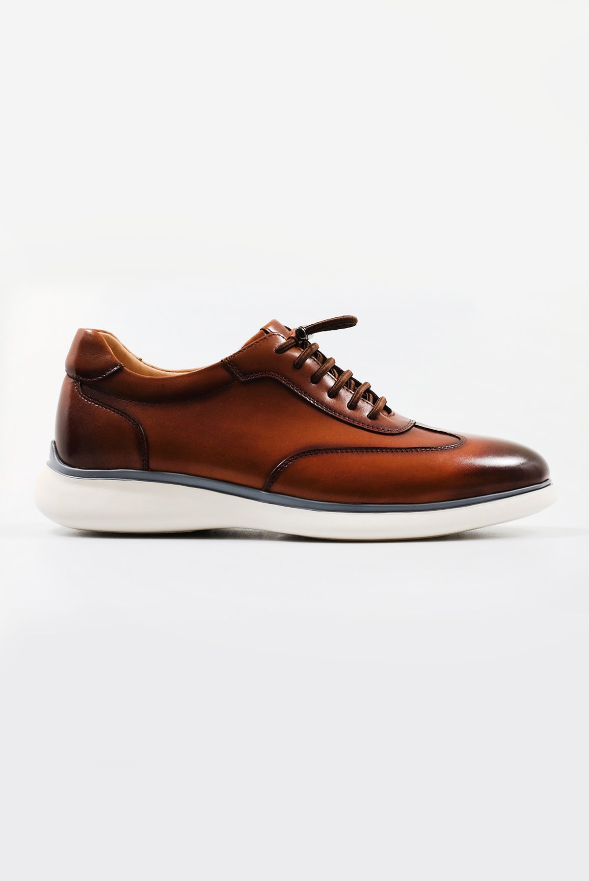 ΑΝΔΡΙΚΑ ΔΕΡΜΑΤΙΝΑ ΥΠΟΔΗΜΑΤΑ SNEAKERS PORTOBELLO'S ΣΕ ΤΑΜΠΑ ΧΡΩΜΑ