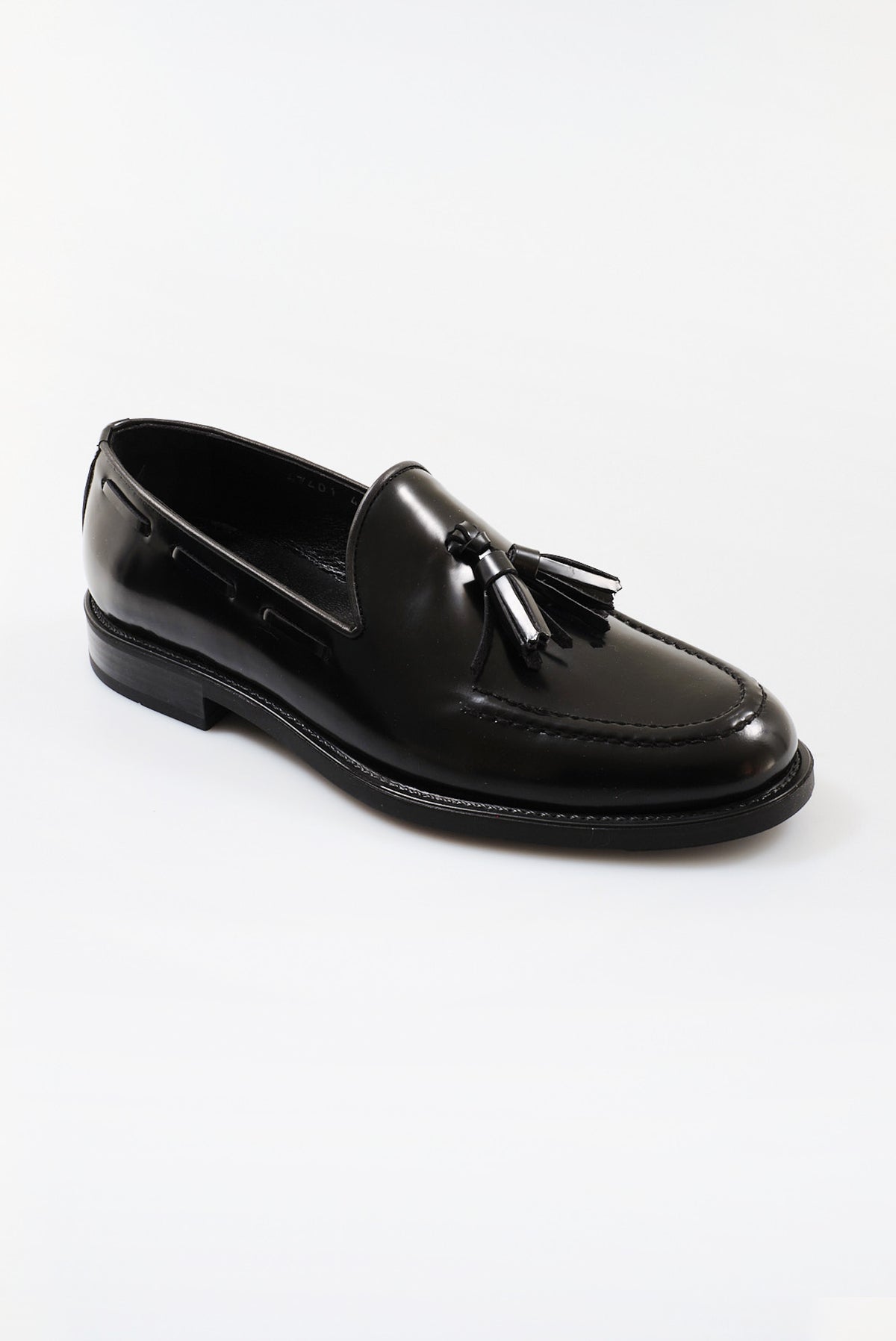 ΑΝΔΡΙΚΑ ΔΕΡΜΑΤΙΝΑ ΥΠΟΔΗΜΑΤΑ LOAFERS TASSEL PORTOBELLO'S ΣΕ ΜΑΥΡΟ ΧΡΩΜΑ