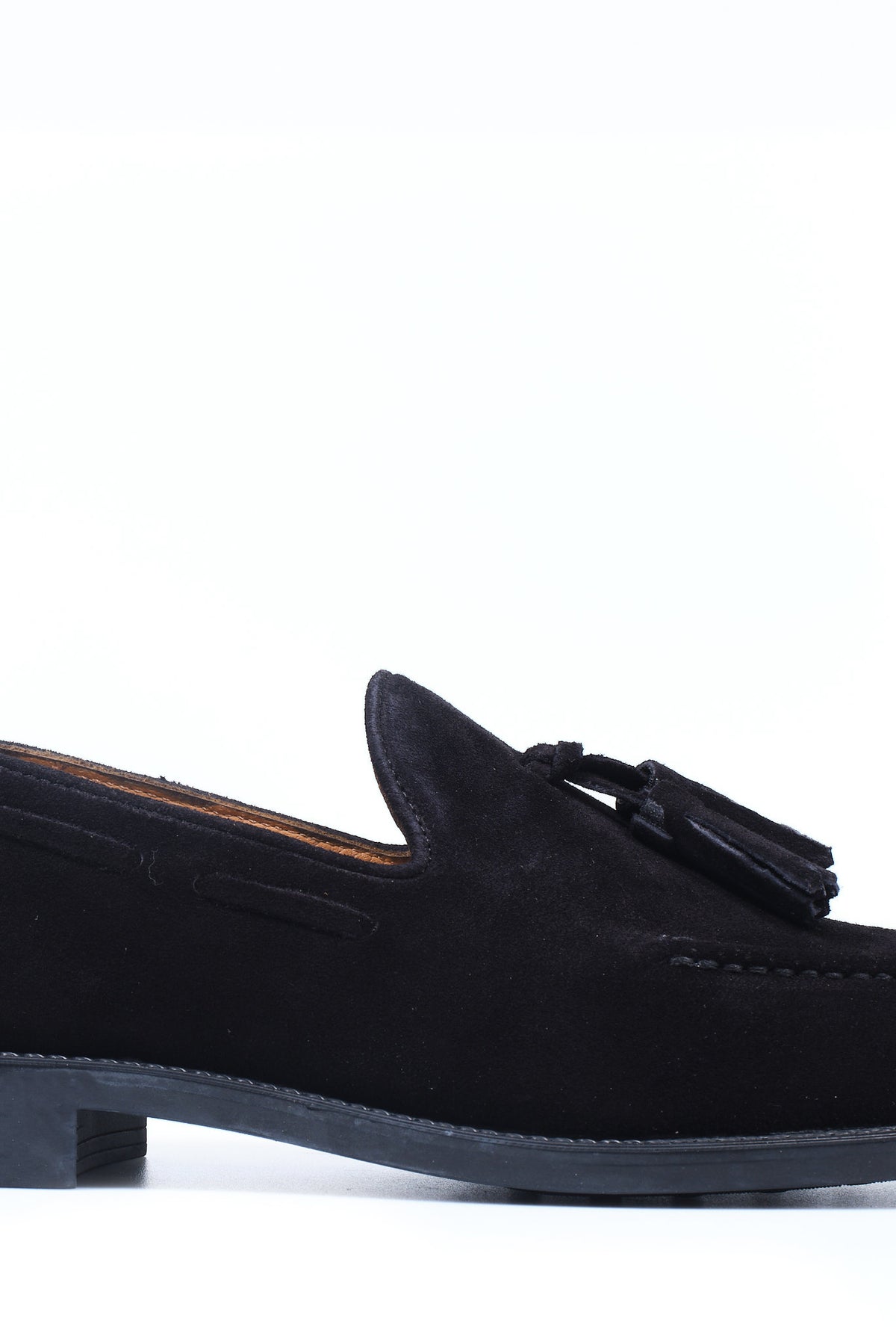 ΑΝΔΡΙΚΑ ΔΕΡΜΑΤΙΝΑ SUEDE ΥΠΟΔΗΜΑΤΑ LOAFERS TASSEL PORTOBELLO'S ΣΕ ΜΑΥΡΟ ΧΡΩΜΑ