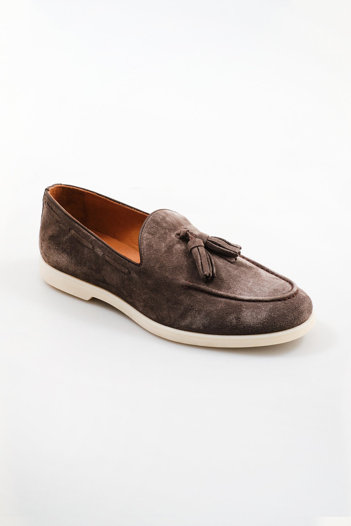 ΑΝΔΡΙΚΑ ΓΚΡΙ ΔΕΡΜΑΤΙΝΑ SUEDE ΥΠΟΔΗΜΑΤΑ LOAFERS TASSEL PORTOBELLO'S