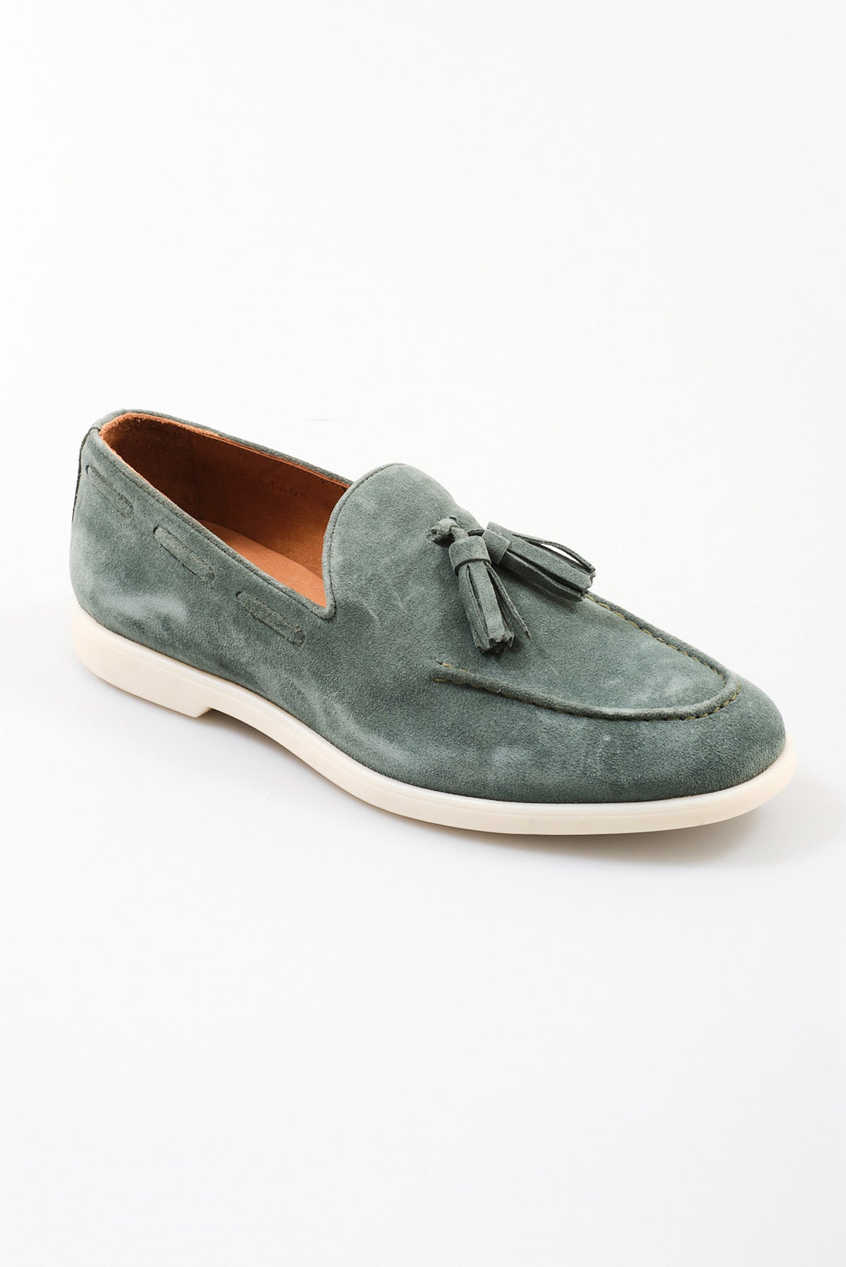 ΑΝΔΡΙΚΑ ΔΕΡΜΑΤΙΝΑ SUEDE ΥΠΟΔΗΜΑΤΑ LOAFERS TASSEL PORTOBELLO'S ΣΤΟ ΧΡΩΜΑ ΤΗΣ ΜΕΝΤΑΣ