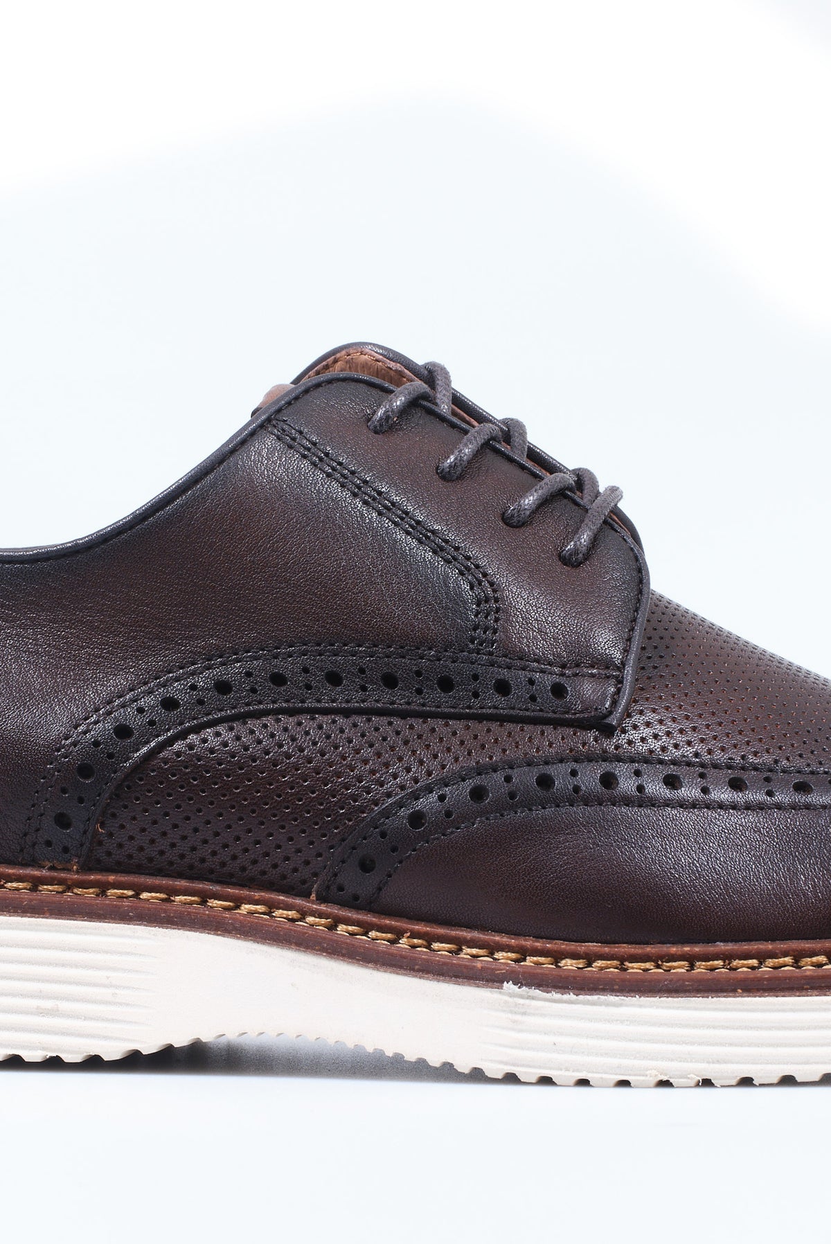 ΑΝΔΡΙΚΑ ΚΑΦΕ ΔΕΡΜΑΤΙΝΑ DERBY FULL BROGUES ΥΠΟΔΗΜΑΤΑ PORTOBELLO'S