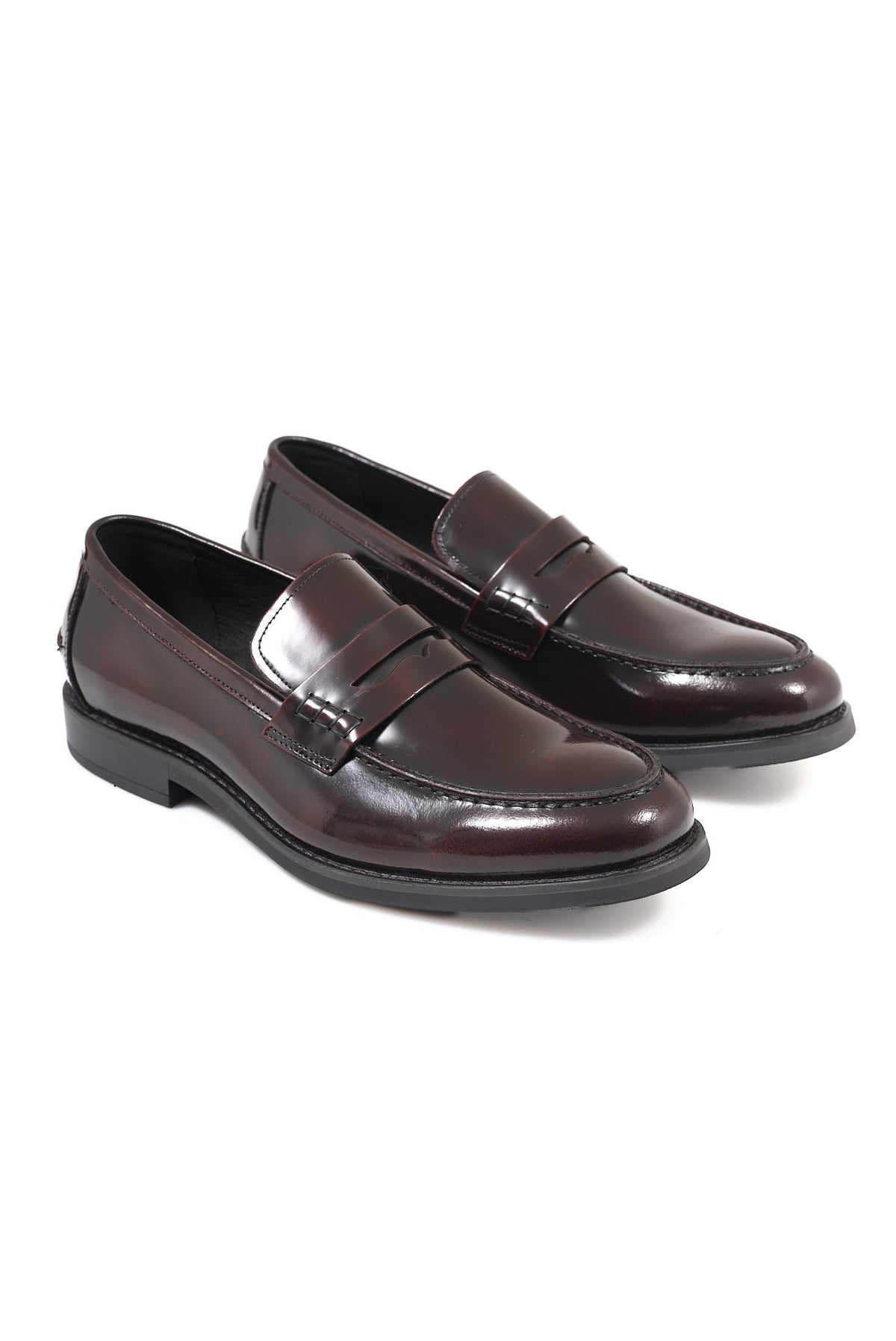 ΑΝΔΡΙΚΑ ΔΕΡΜΑΤΙΝΑ ΥΠΟΔΗΜΑΤΑ LOAFERS ΣΕ ΜΠΟΡΝΤΟ ΑΠΟΧΡΩΣΗ PORTOBELLO'S