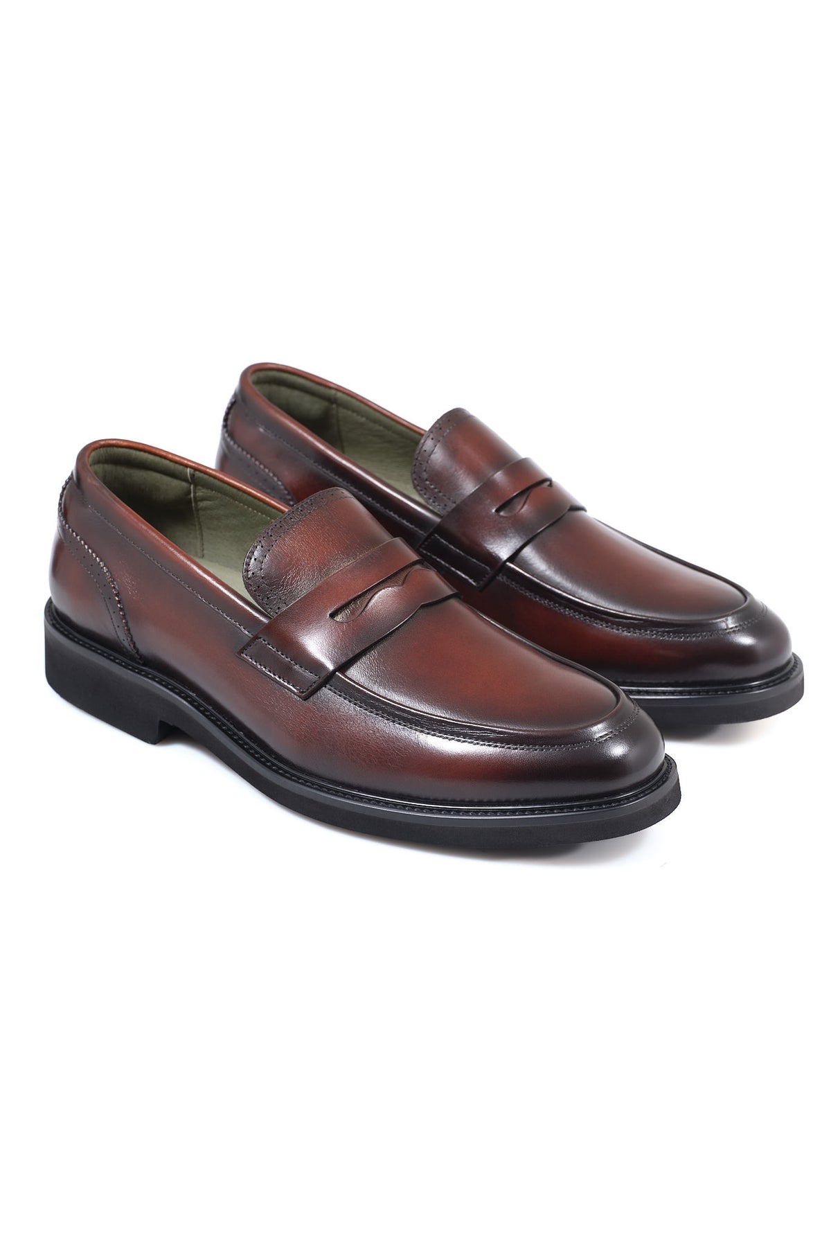ΑΝΔΡΙΚΑ ΔΕΡΜΑΤΙΝΑ ΥΠΟΔΗΜΑΤΑ LOAFERS ΣΕ ΚΟΝΙΑΚ ΑΠΟΧΡΩΣΗ PORTOBELLO'S
