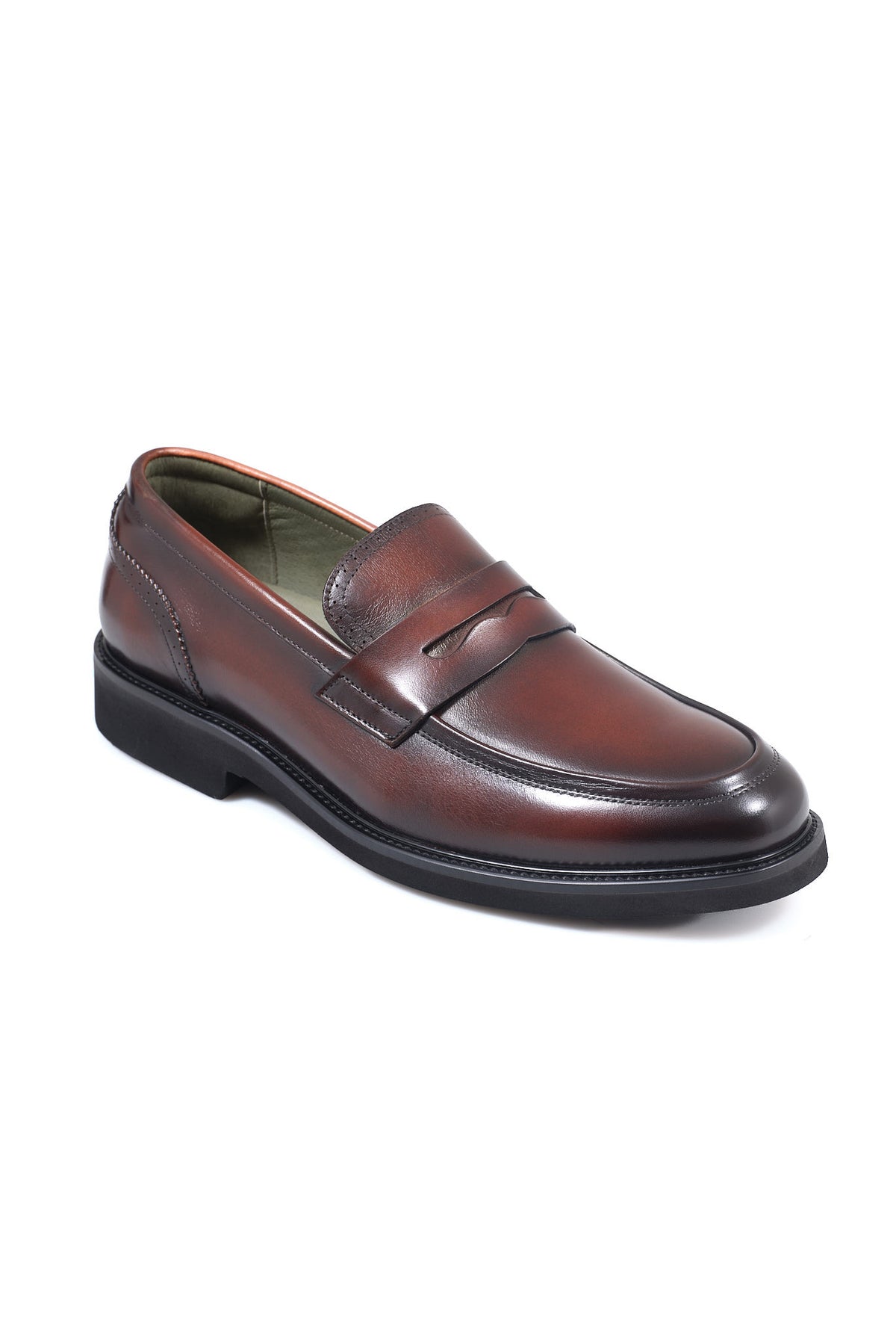 ΑΝΔΡΙΚΑ ΔΕΡΜΑΤΙΝΑ ΥΠΟΔΗΜΑΤΑ LOAFERS ΣΕ ΚΟΝΙΑΚ ΑΠΟΧΡΩΣΗ PORTOBELLO'S