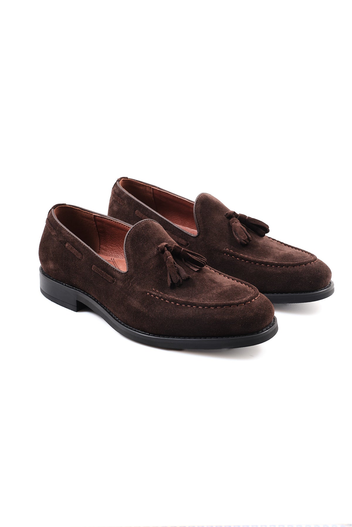 ΑΝΔΡΙΚΑ ΚΑΦΕ ΔΕΡΜΑΤΙΝΑ SUEDE TASSEL LOAFERS ΥΠΟΔΗΜΑΤΑ PORTOBELLO'S