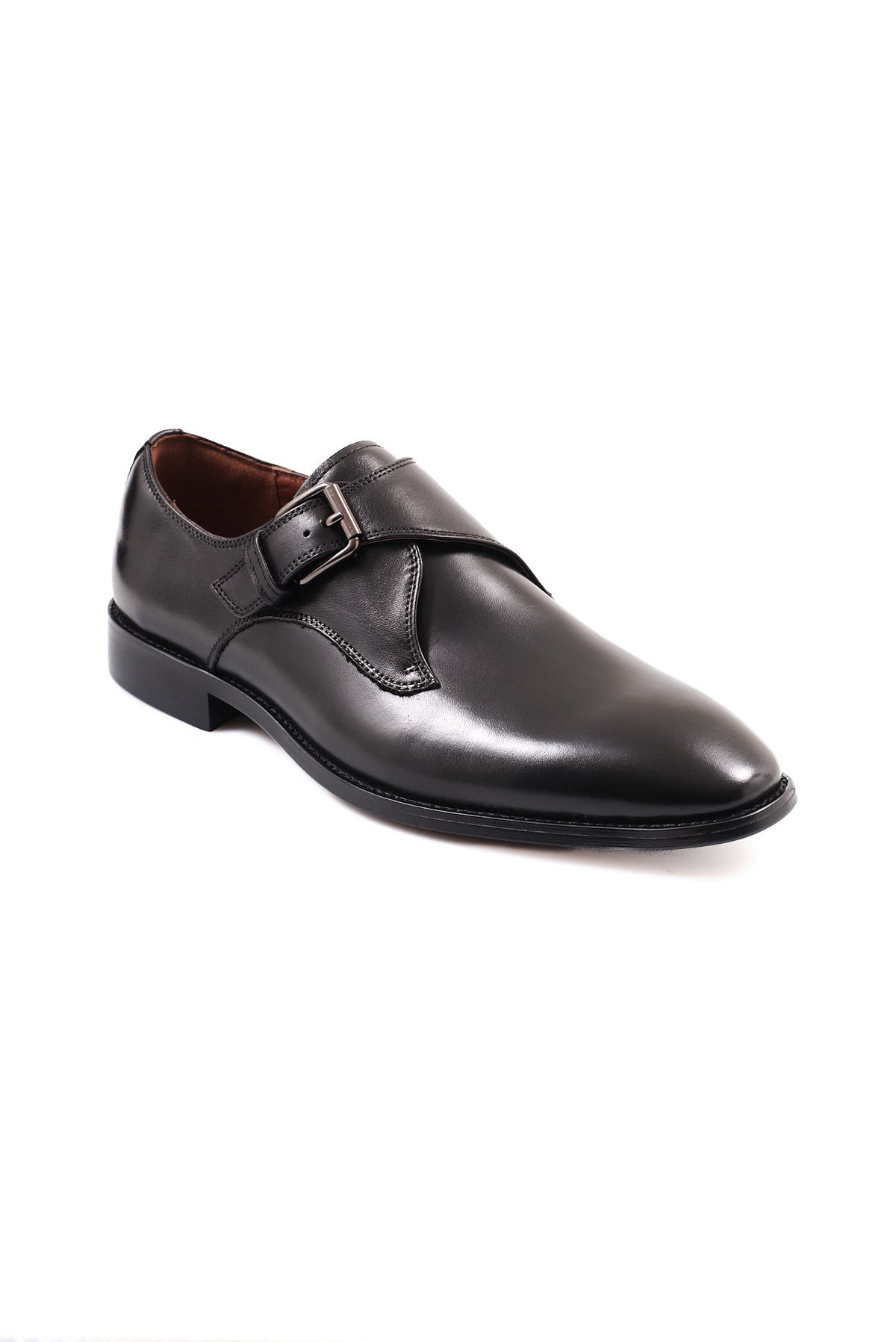 ΑΝΔΡΙΚΑ ΜΑΥΡΑ ΔΕΡΜΑΤΙΝΑ MONK STRAP ΥΠΟΔΗΜΑΤΑ PORTOBELLO'S