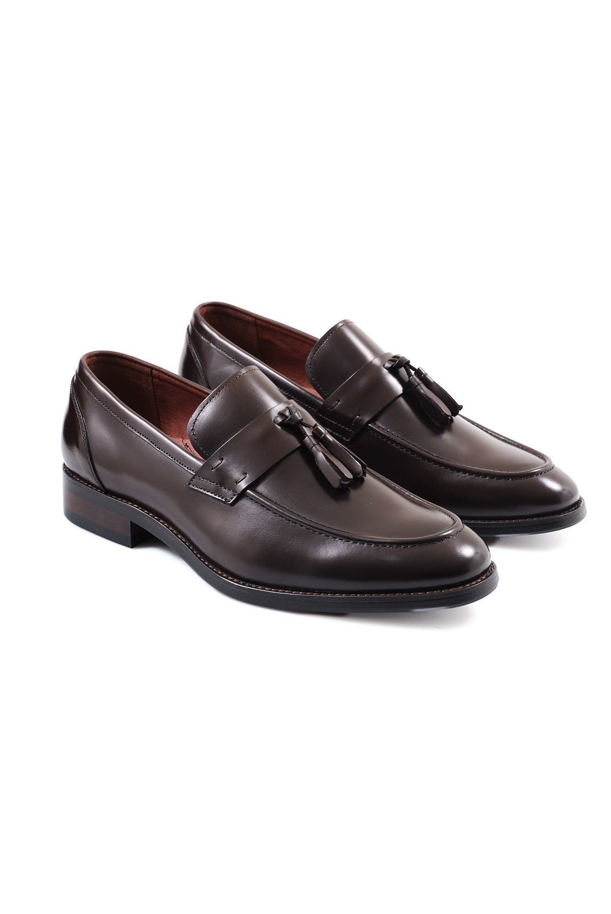 ΑΝΔΡΙΚΑ ΚΑΦΕ ΔΕΡΜΑΤΙΝΑ TASSEL LOAFERS ΥΠΟΔΗΜΑΤΑ PORTOBELLO'S