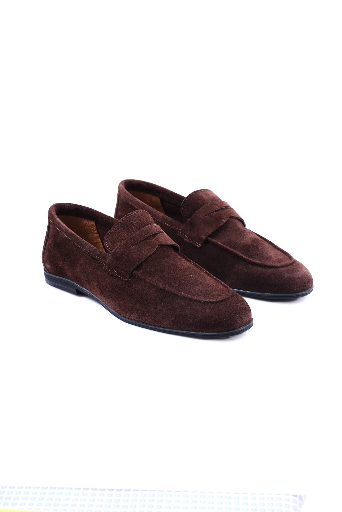 ΑΝΔΡΙΚΑ ΔΕΡΜΑΤΙΝΑ SUEDE LOAFERS PORTOBELLO'S ΣΕ ΚΑΦΕ ΧΡΩΜΑ